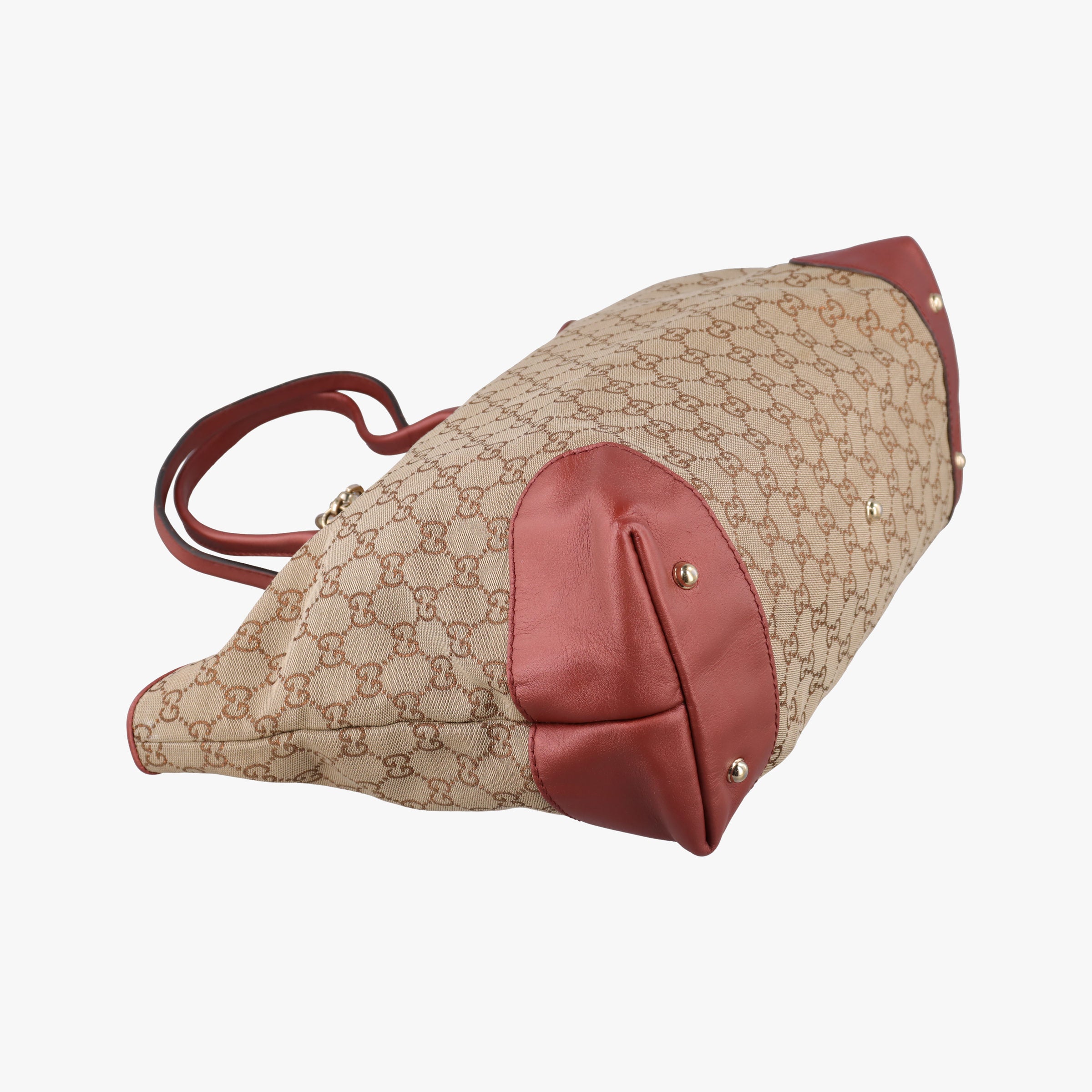 Secondhand Gucci Heart Bit charm Brown×Red canvas×Leather 269956 handbag | stylenewstar