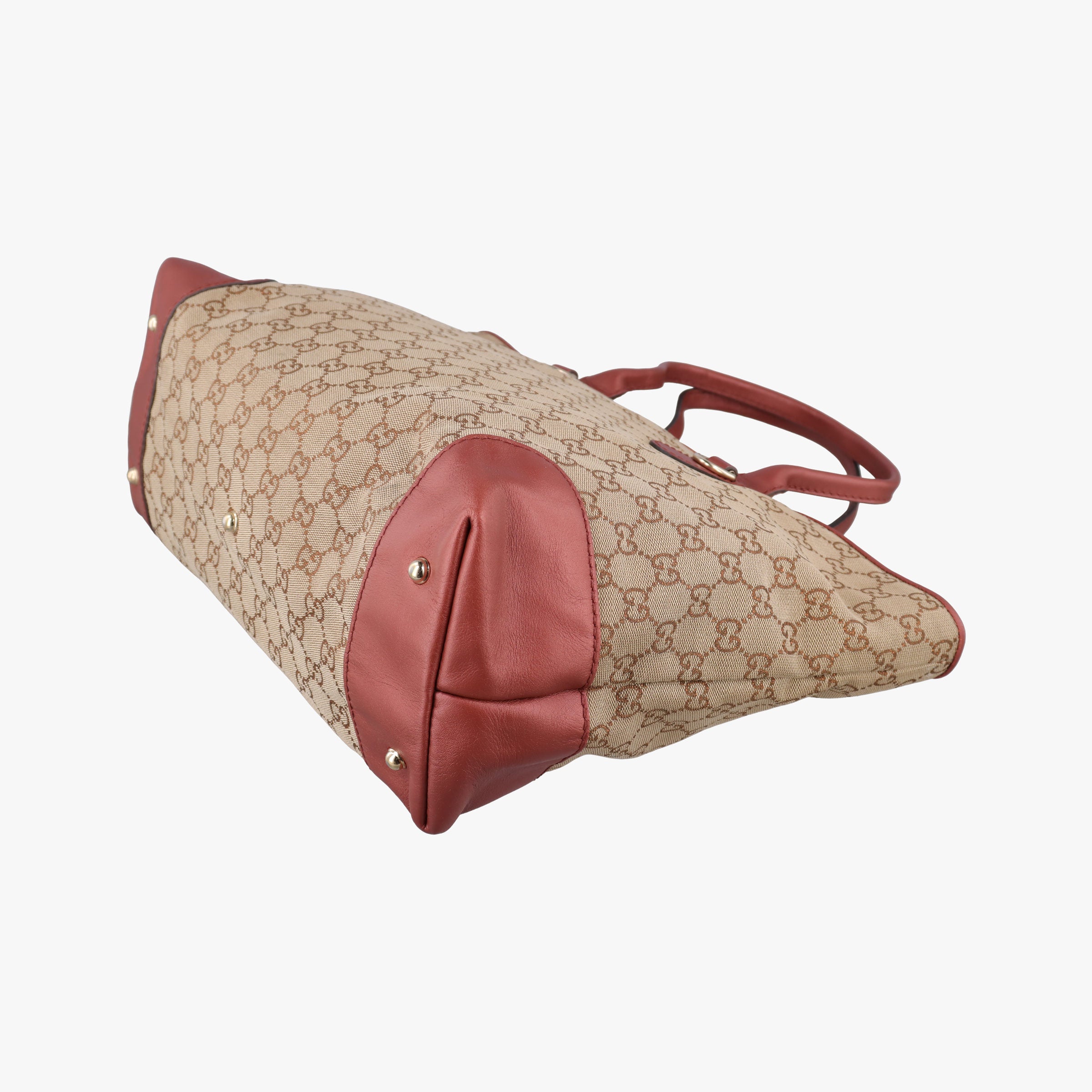 Secondhand Gucci Heart Bit charm Brown×Red canvas×Leather 269956 handbag | stylenewstar