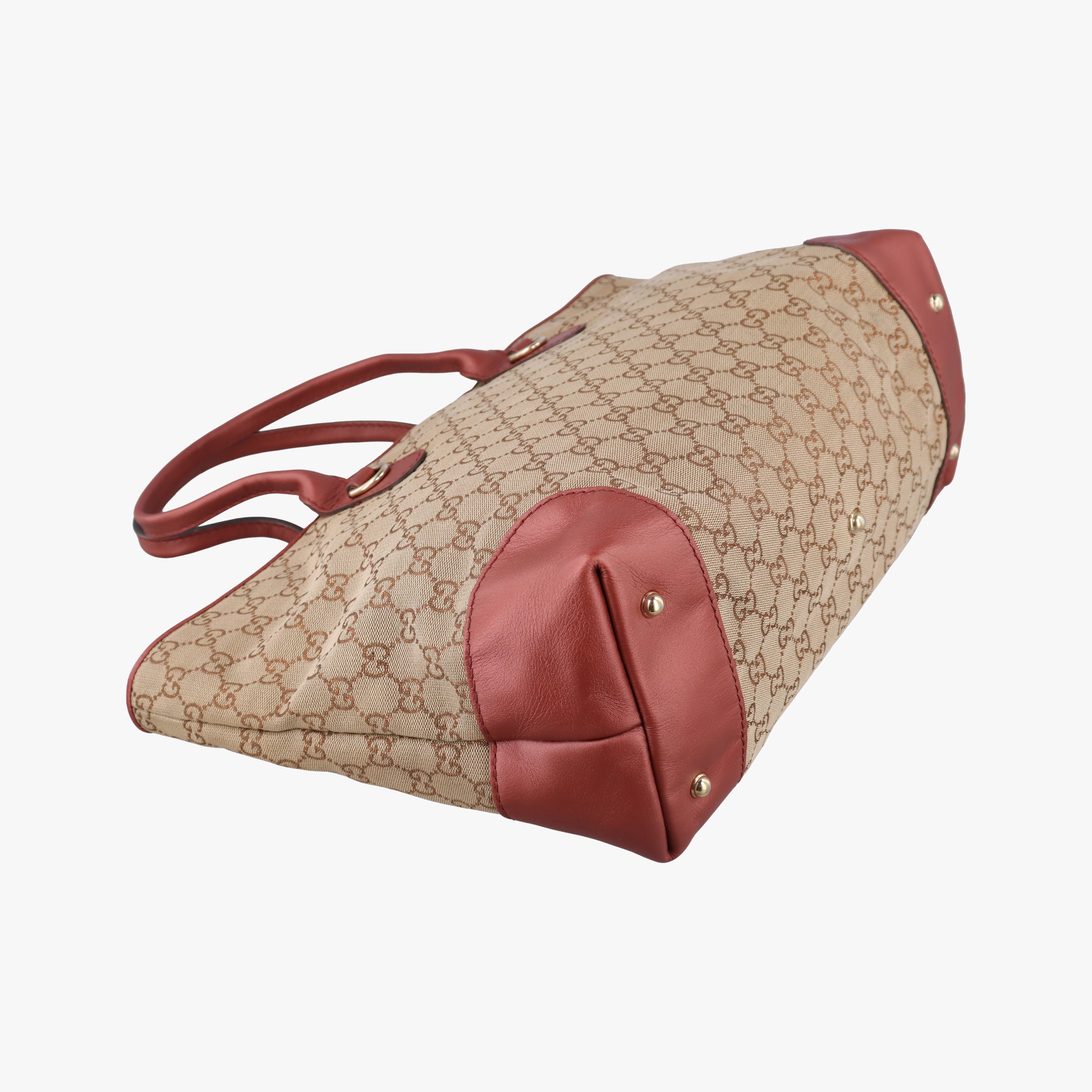 Secondhand Gucci Heart Bit charm Brown×Red canvas×Leather 269956 handbag | stylenewstar