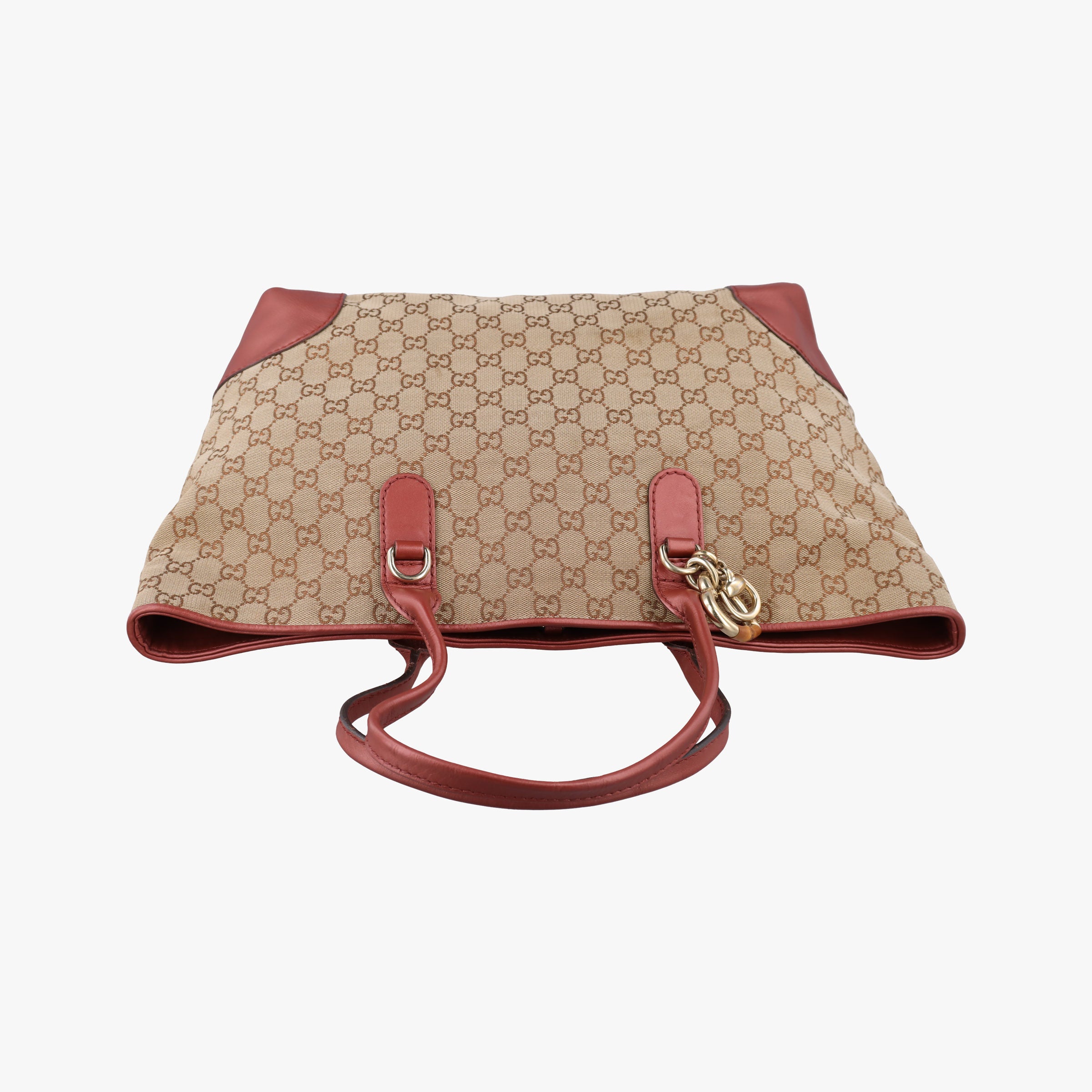 Secondhand Gucci Heart Bit charm Brown×Red canvas×Leather 269956 handbag | stylenewstar
