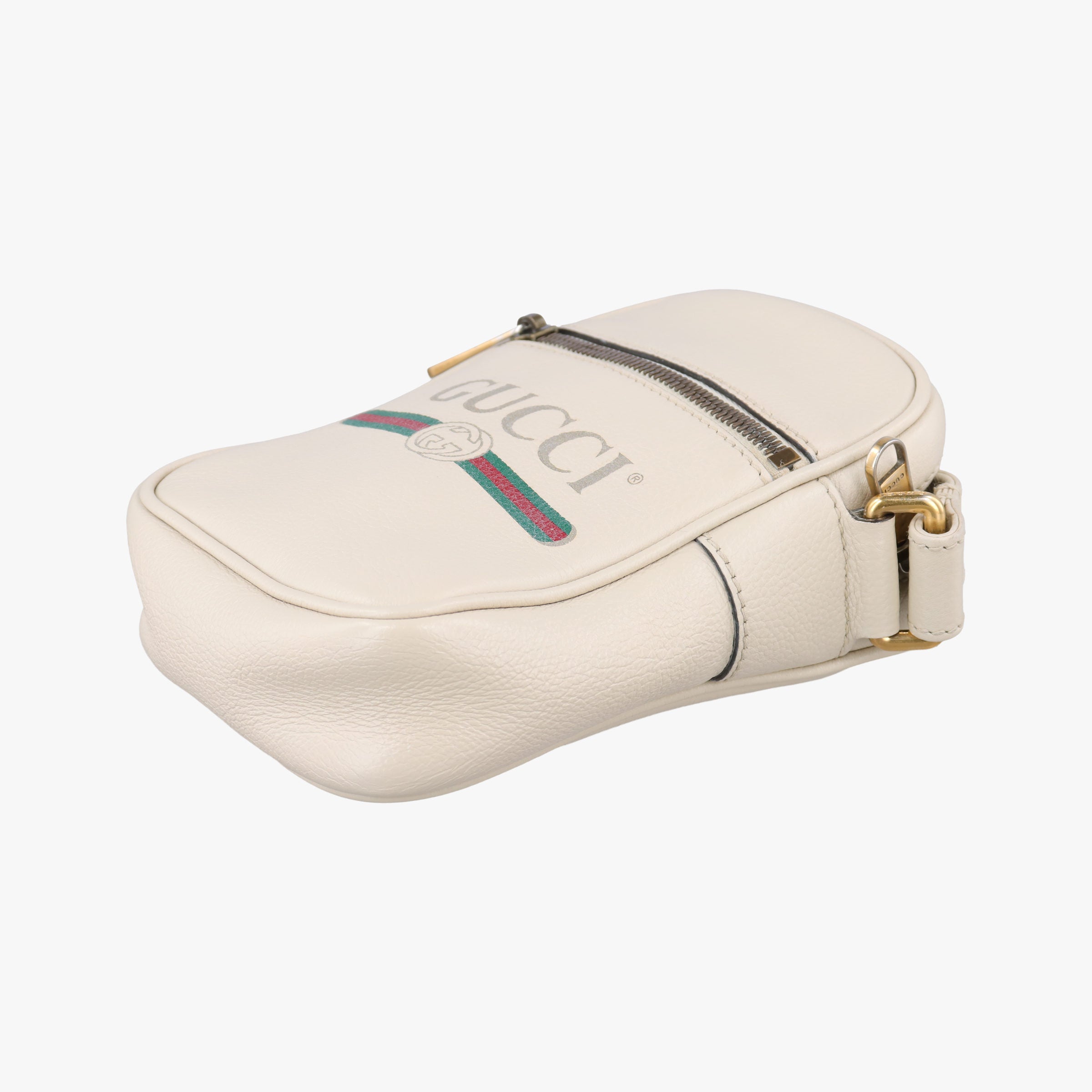 Pre-owned Gucci Print Messenger White Leather 574803 shoulderbag | stylenewstar