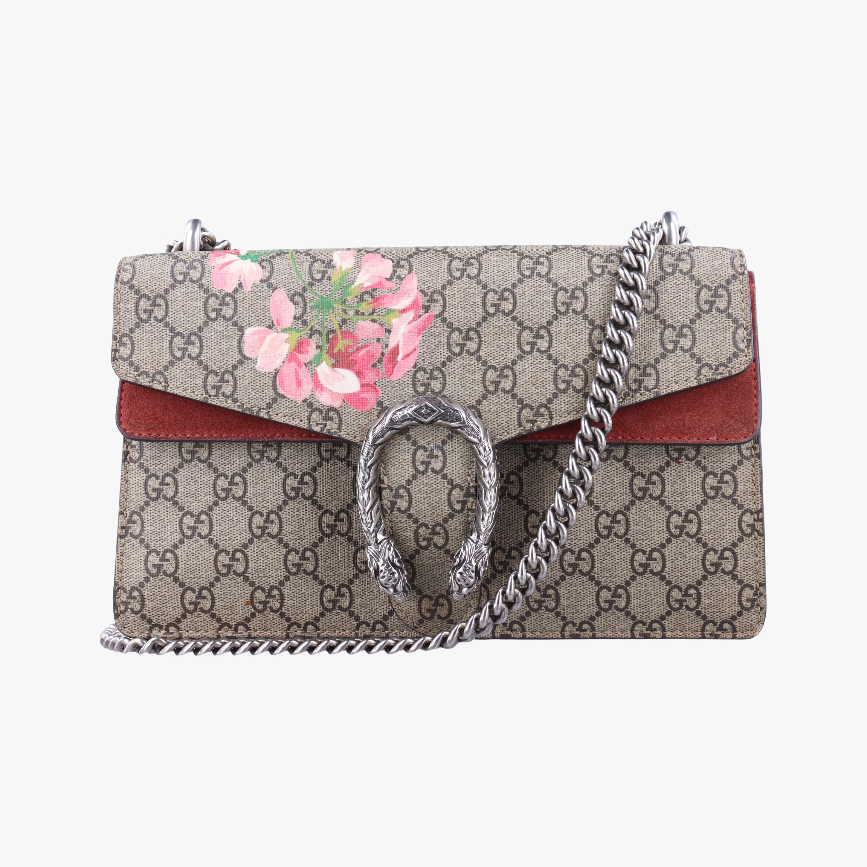 Pre-owned Gucci Dionysus beige×red×Multicolour PVC coated canvas 400249 shoulderbag | stylenewstar