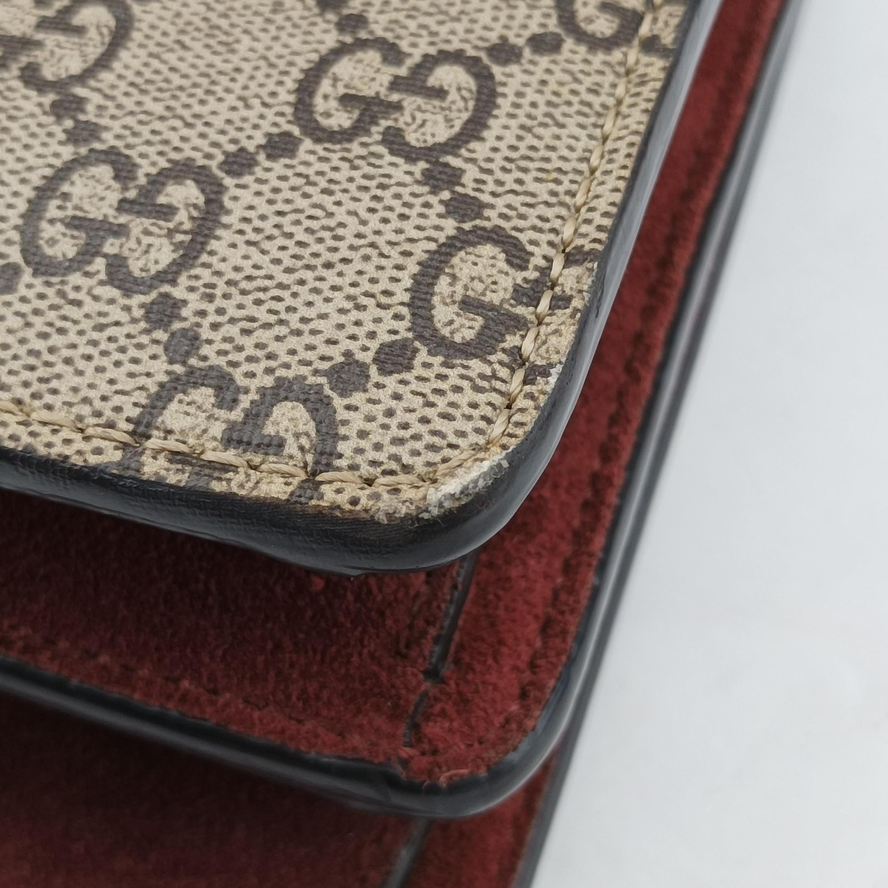 Pre-owned Gucci Dionysus beige×red×Multicolour PVC coated canvas 400249 shoulderbag | stylenewstar