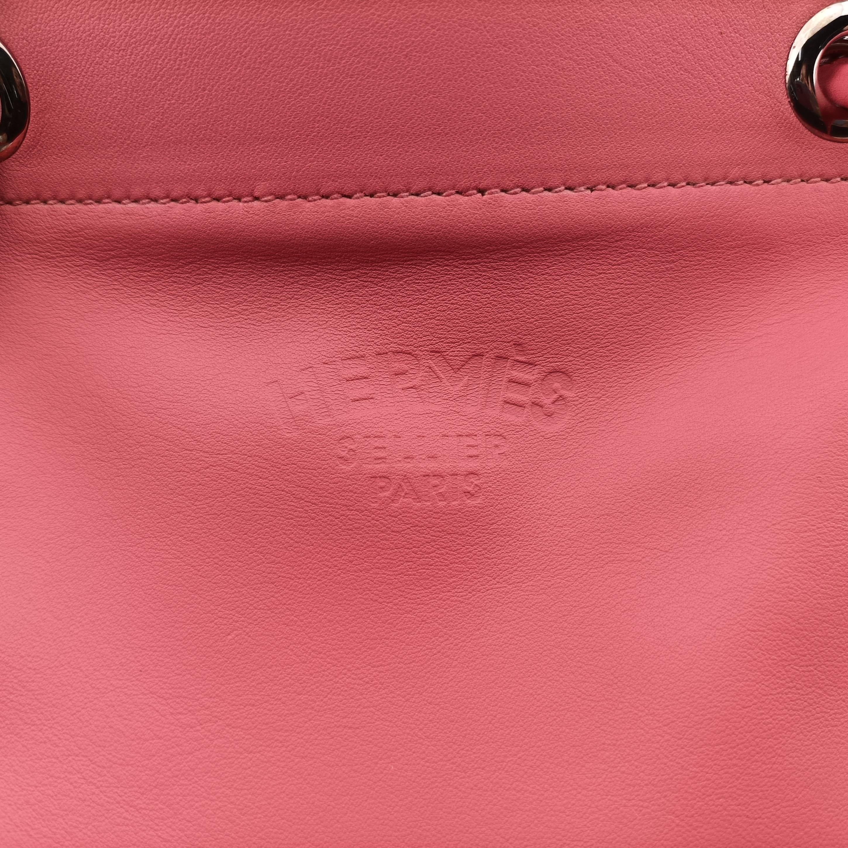 Vintage Hermes Sac Aline mini Pink lambskin  shoulderbag | stylenewstar