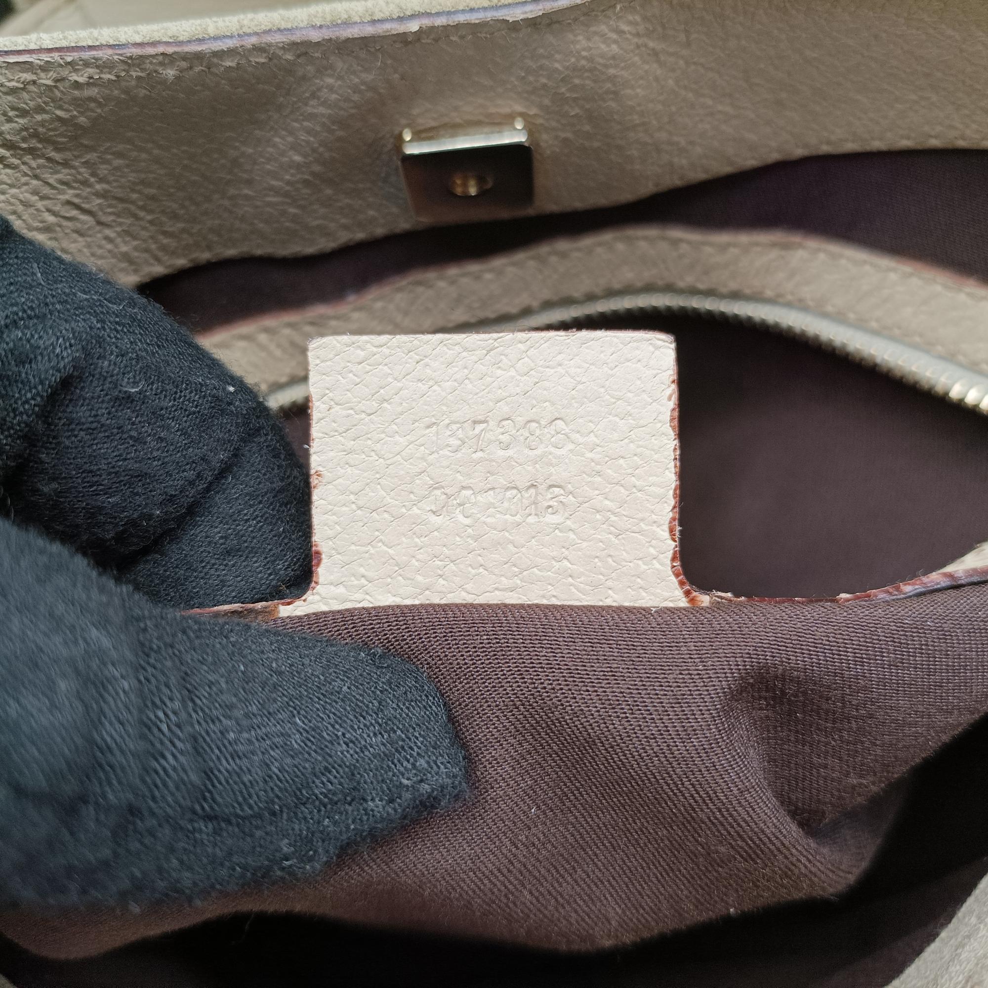 Pre-owned Gucci Horsebit Hobo Pink x Beige Suede×leather 137388 shoulderbag | stylenewstar