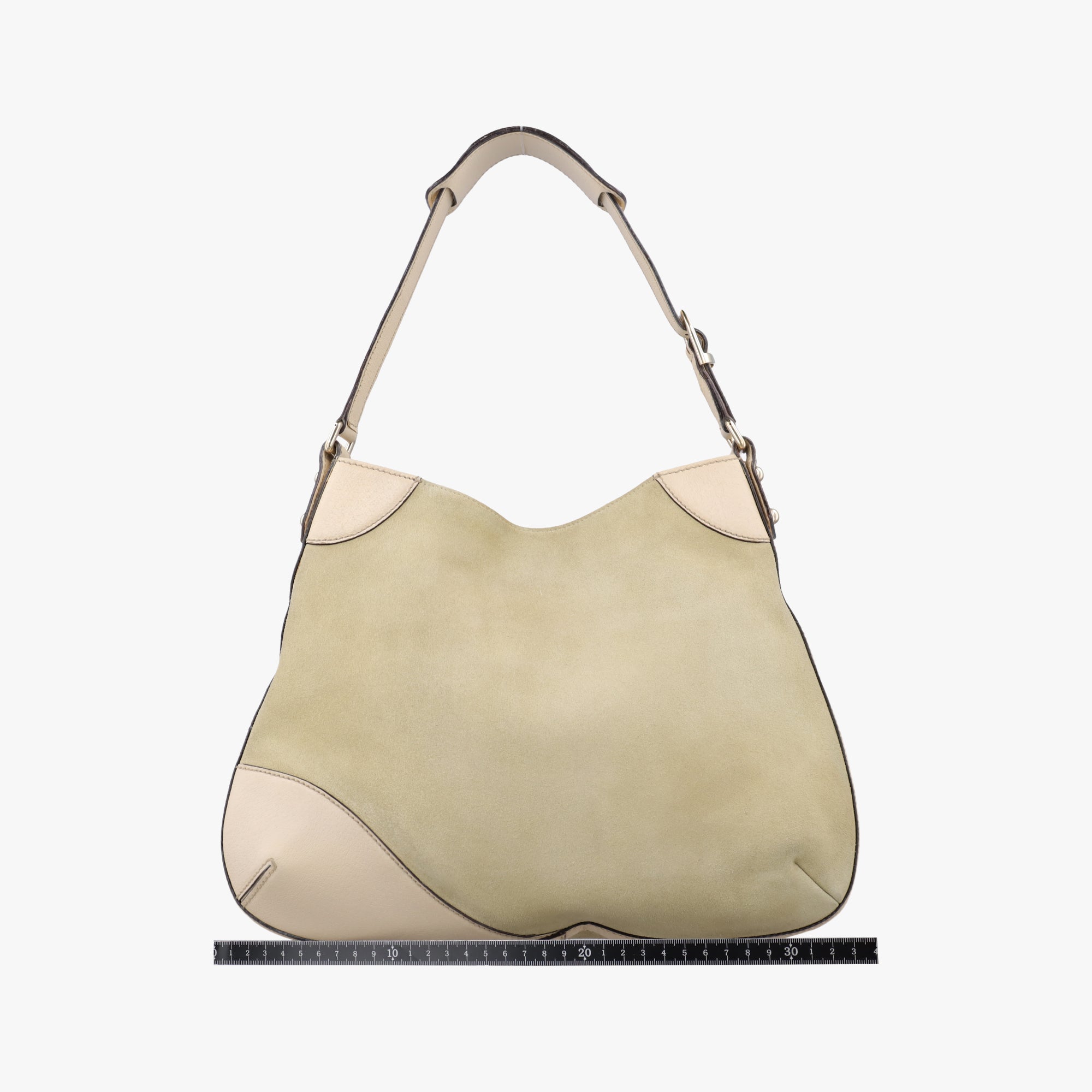 Pre-owned Gucci Horsebit Hobo Pink x Beige Suede×leather 137388 shoulderbag | stylenewstar