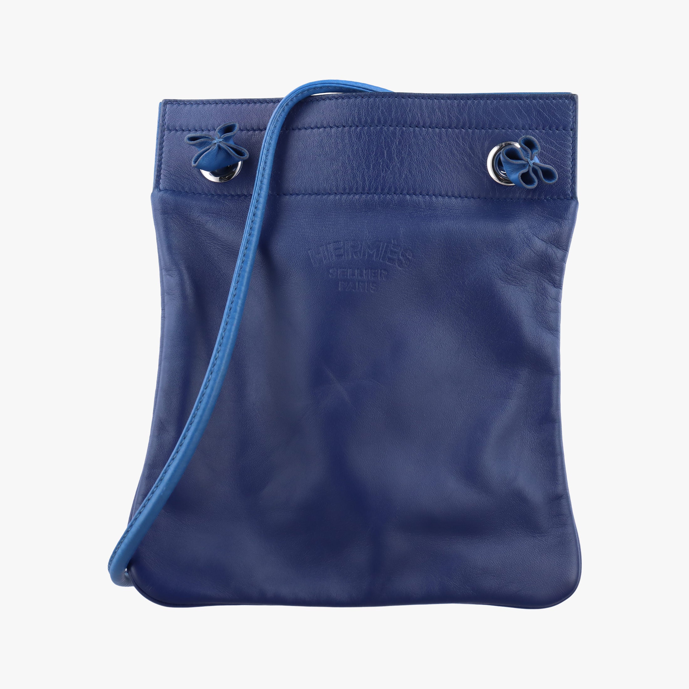 Pre-owned Hermes Sac Aline mini Blue leather  shoulderbag | stylenewstar