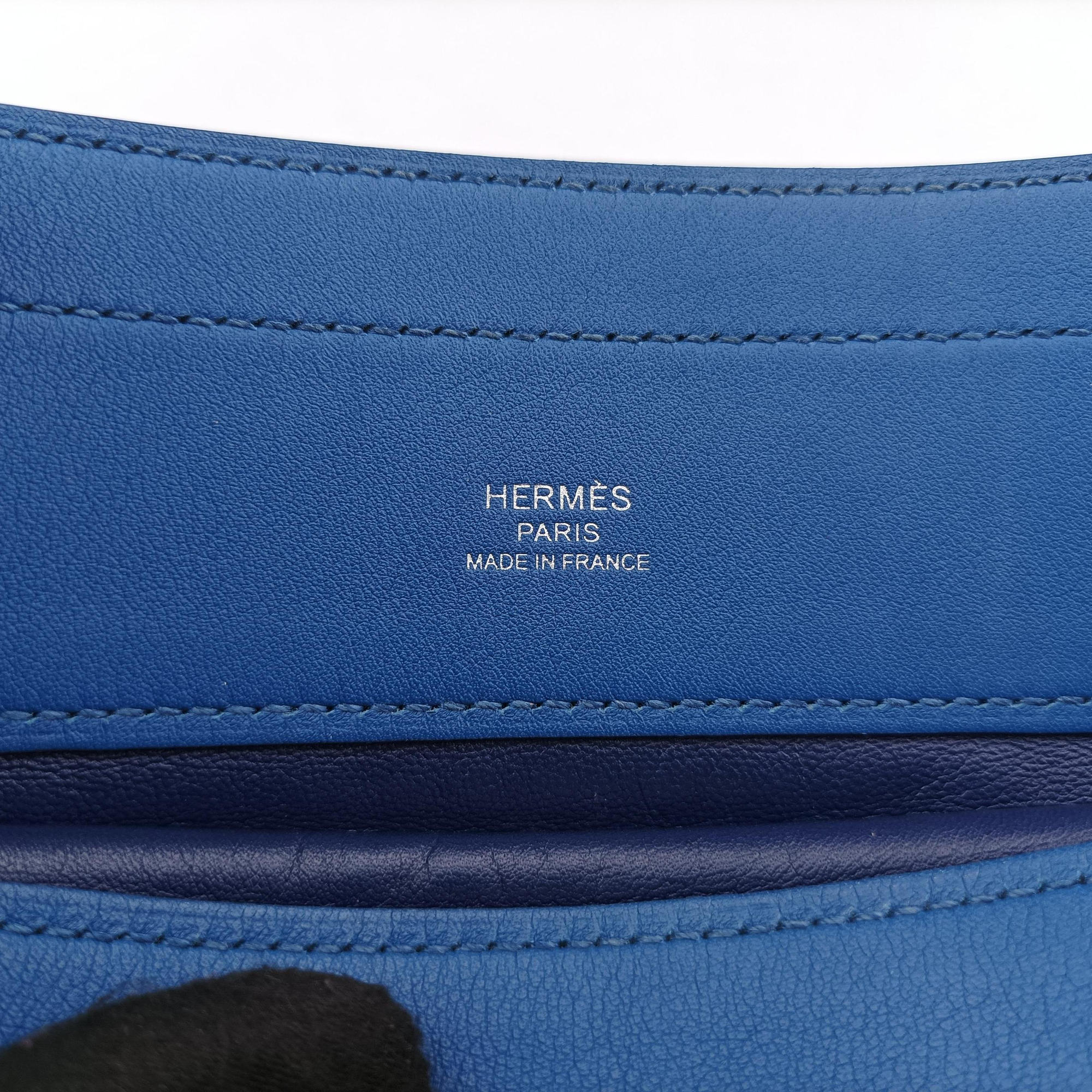 Pre-owned Hermes Sac Aline mini Blue leather  shoulderbag | stylenewstar