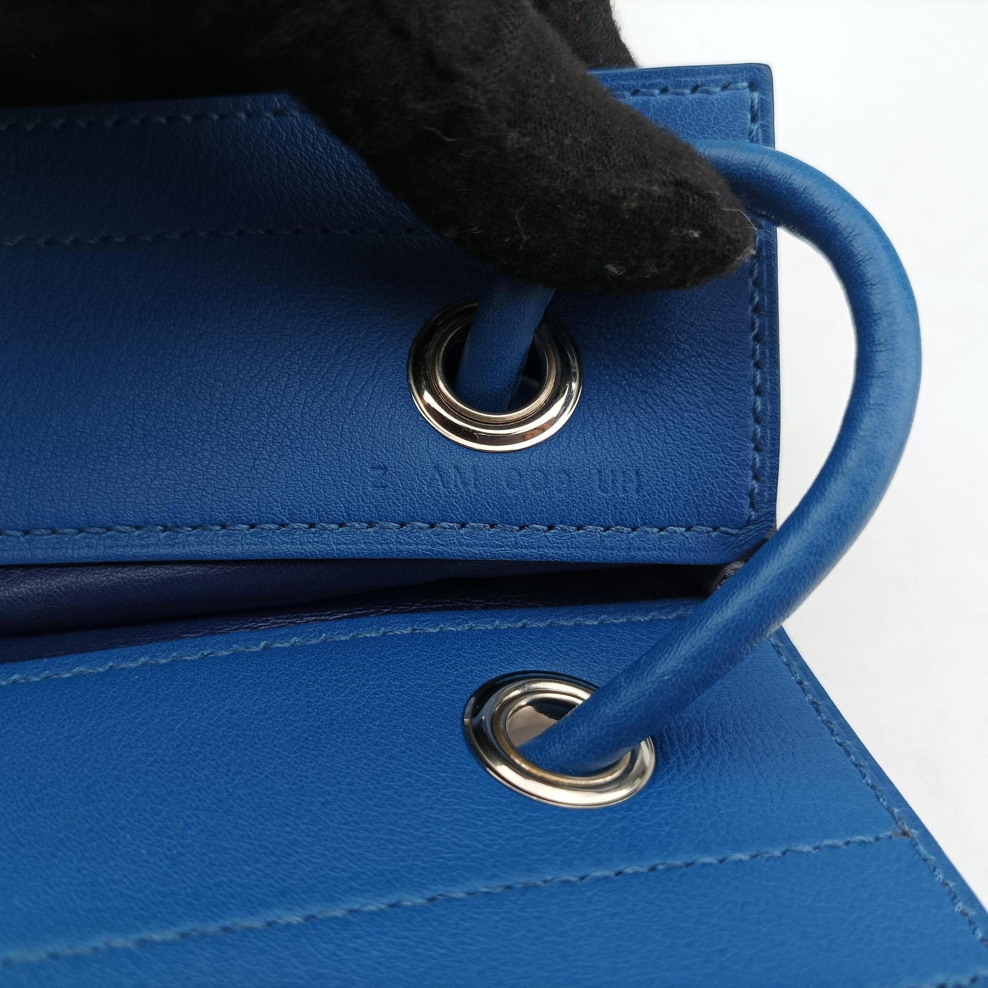 Pre-owned Hermes Sac Aline mini Blue leather  shoulderbag | stylenewstar