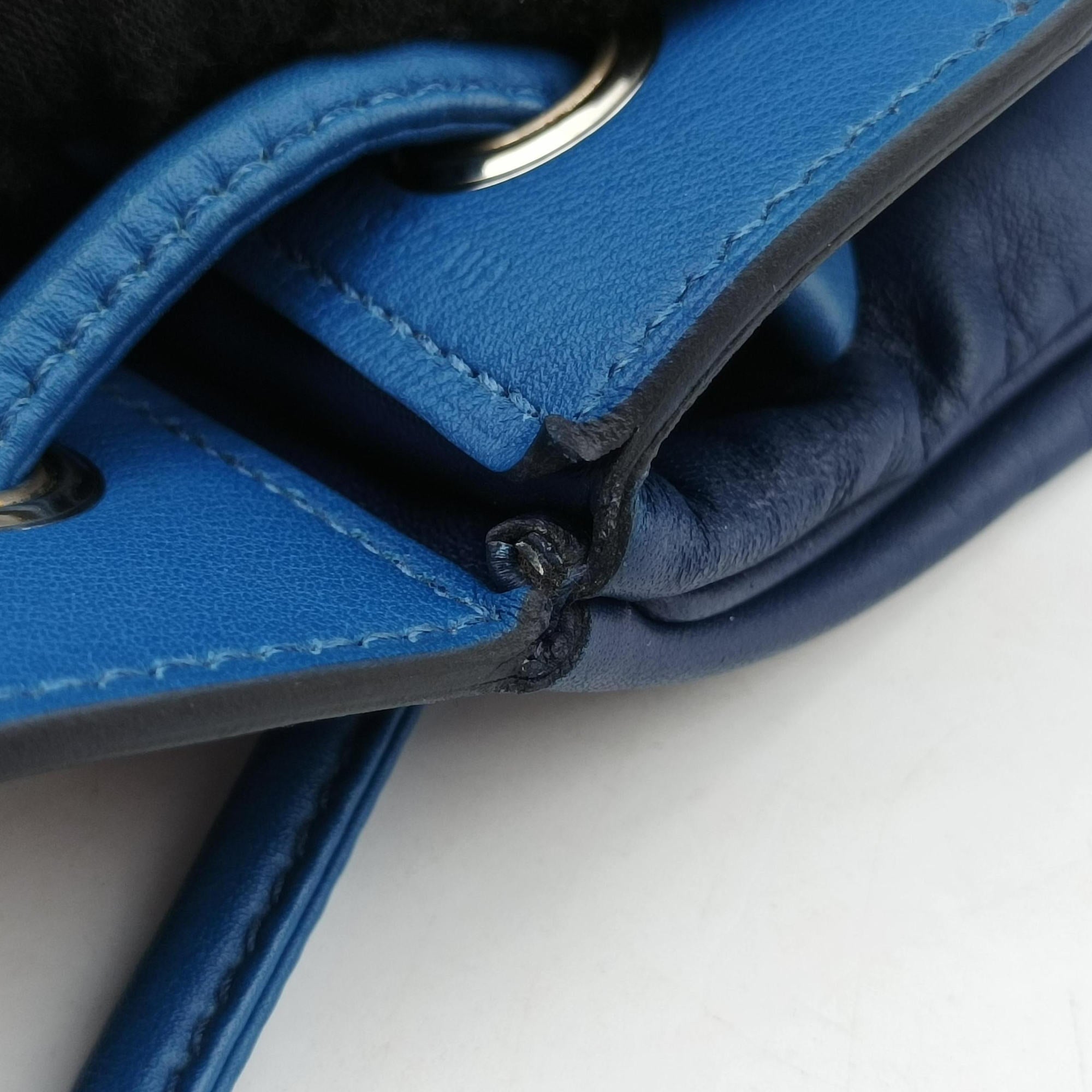 Pre-owned Hermes Sac Aline mini Blue leather  shoulderbag | stylenewstar