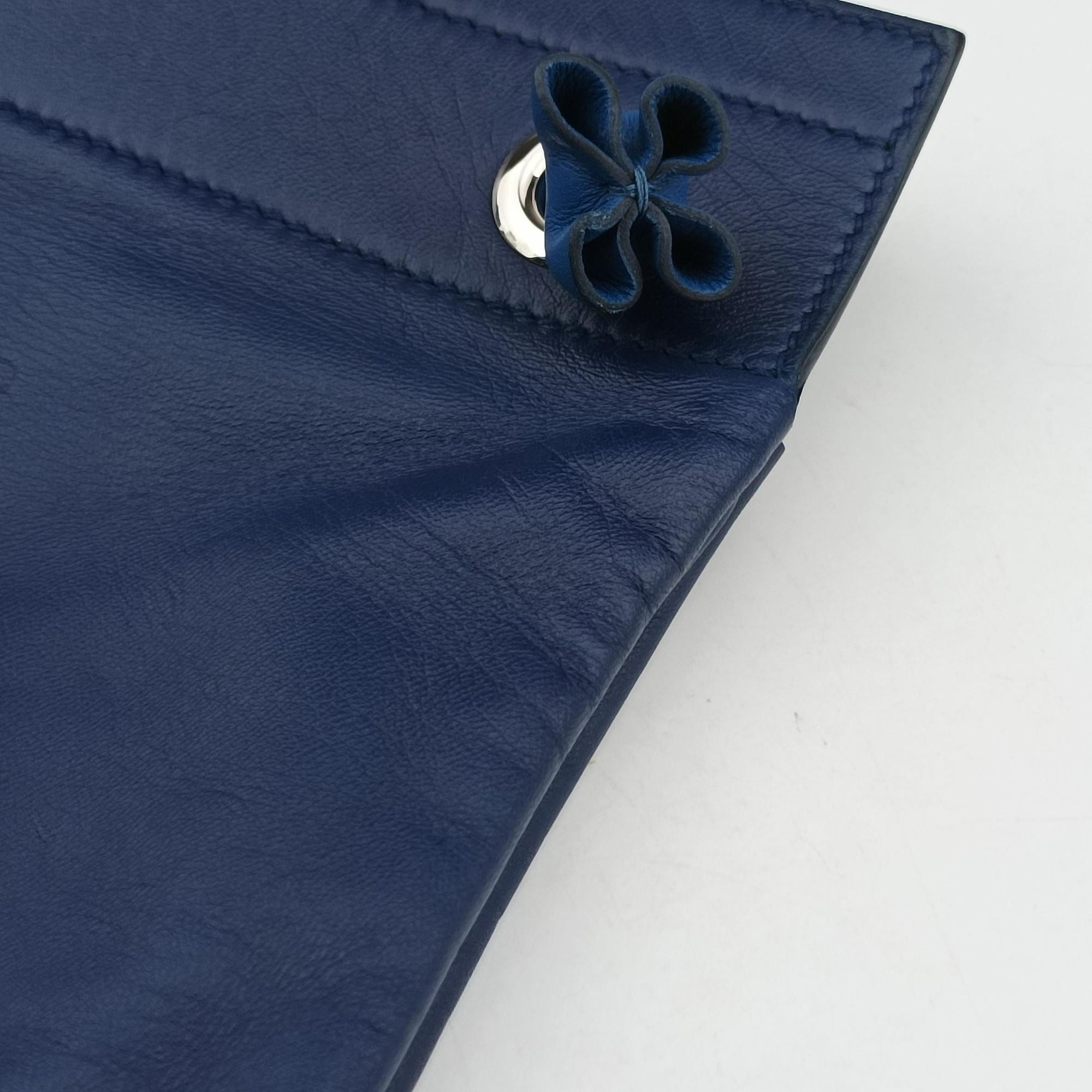 Pre-owned Hermes Sac Aline mini Blue leather  shoulderbag | stylenewstar