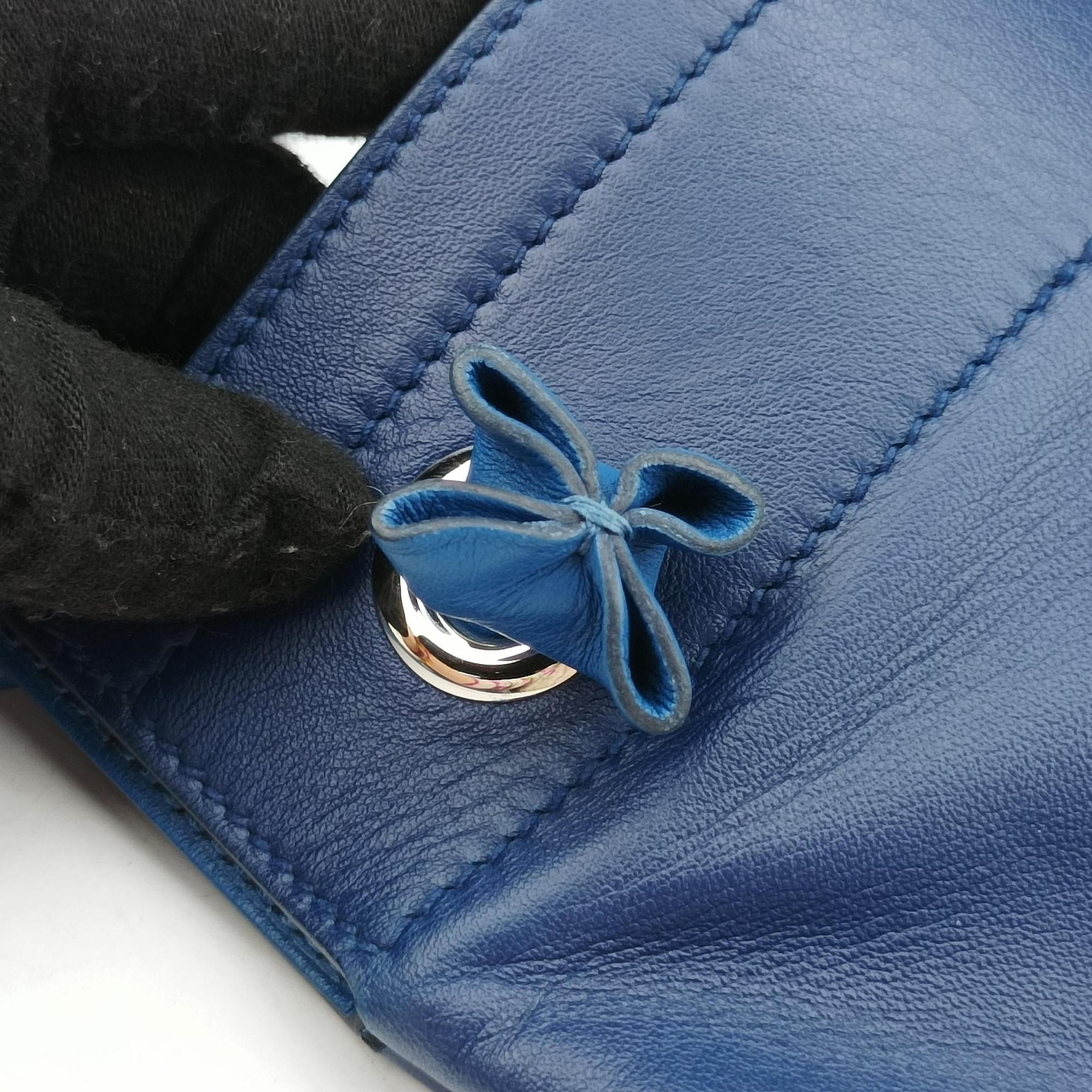 Pre-owned Hermes Sac Aline mini Blue leather  shoulderbag | stylenewstar