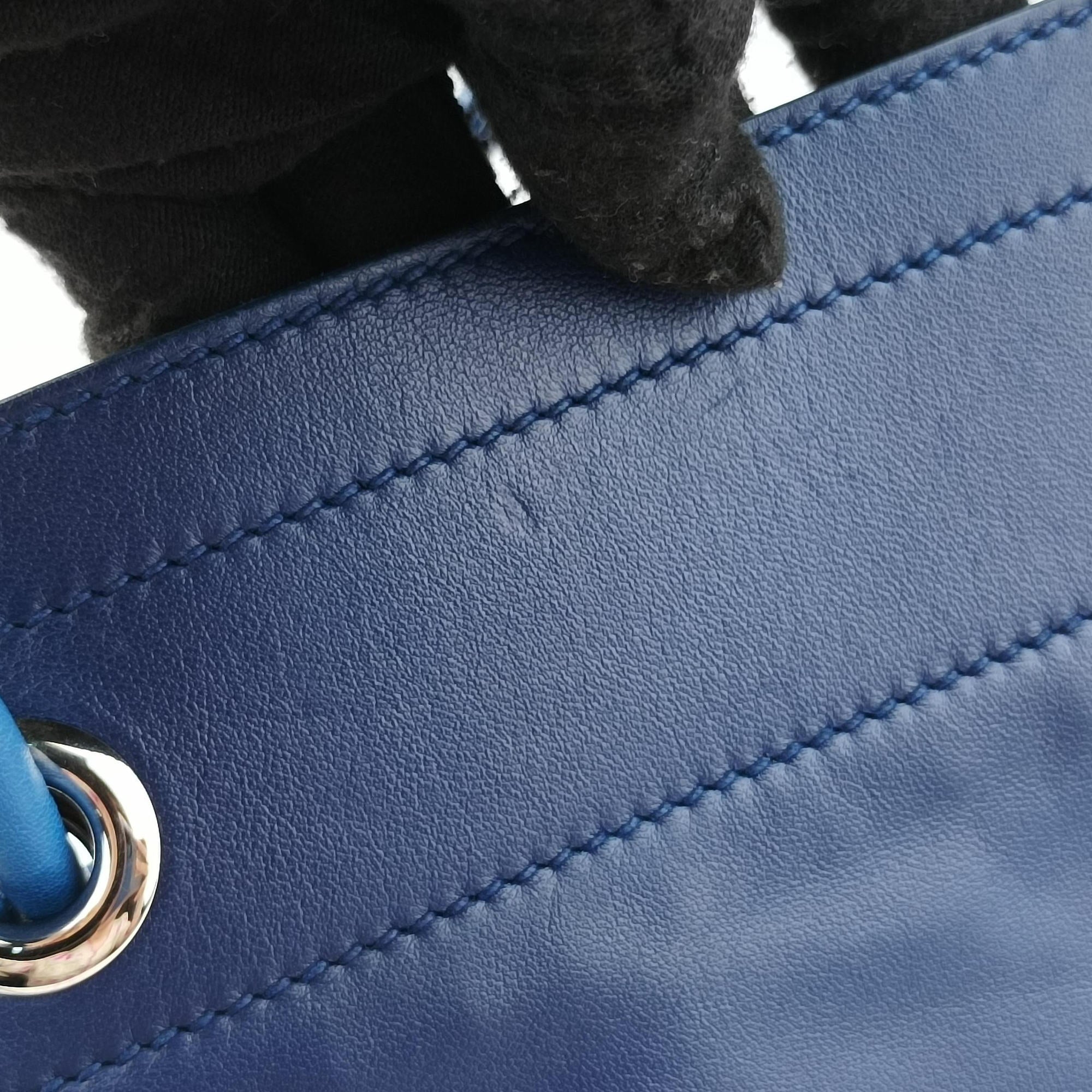 Pre-owned Hermes Sac Aline mini Blue leather  shoulderbag | stylenewstar
