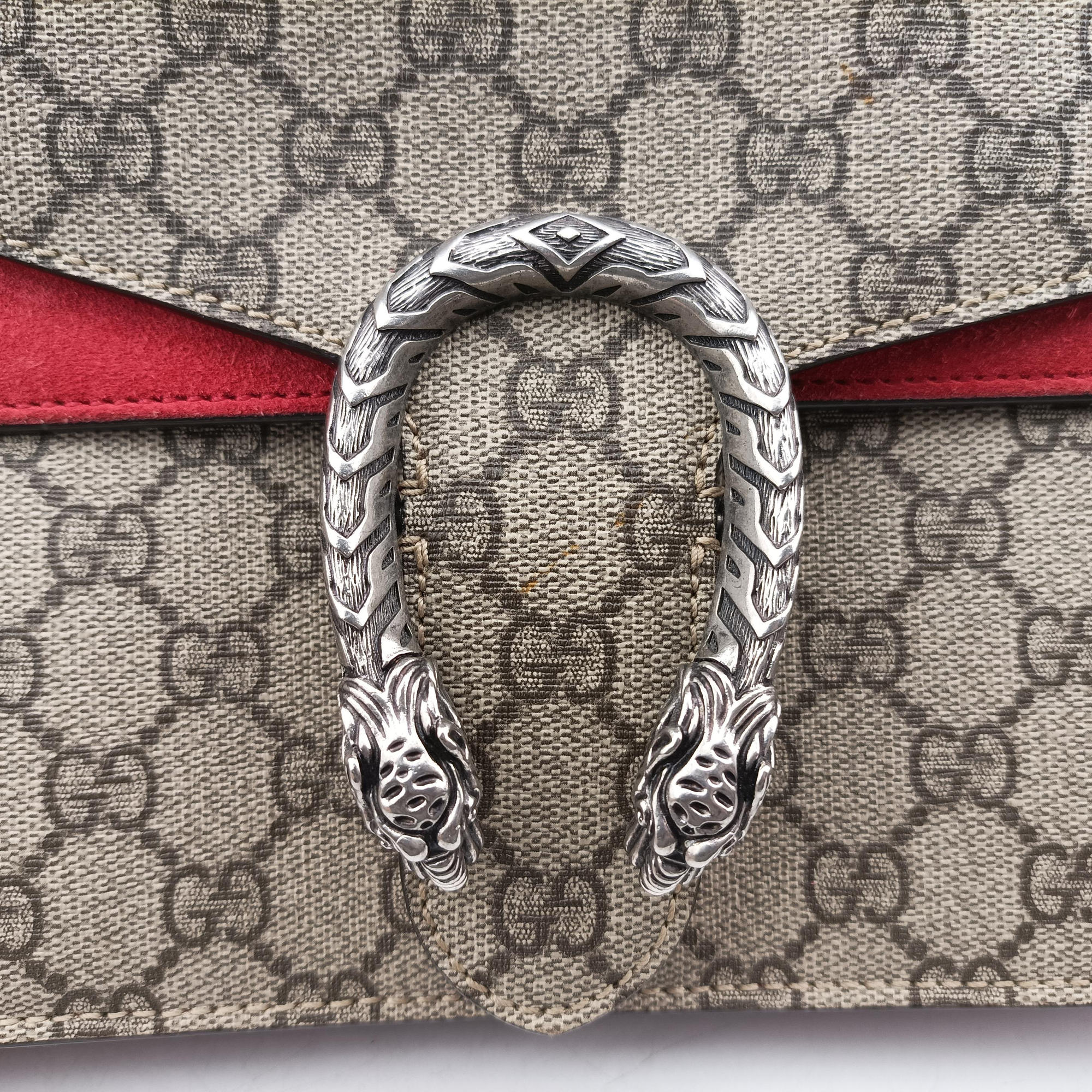 Vintage Gucci Dionysus beige×red PVC coated canvas×suede 400249 shoulderbag | stylenewstar