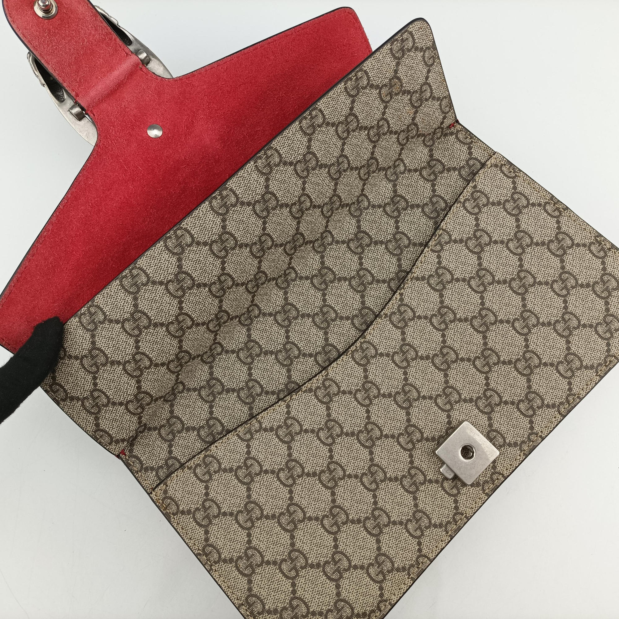 Vintage Gucci Dionysus beige×red PVC coated canvas×suede 400249 shoulderbag | stylenewstar