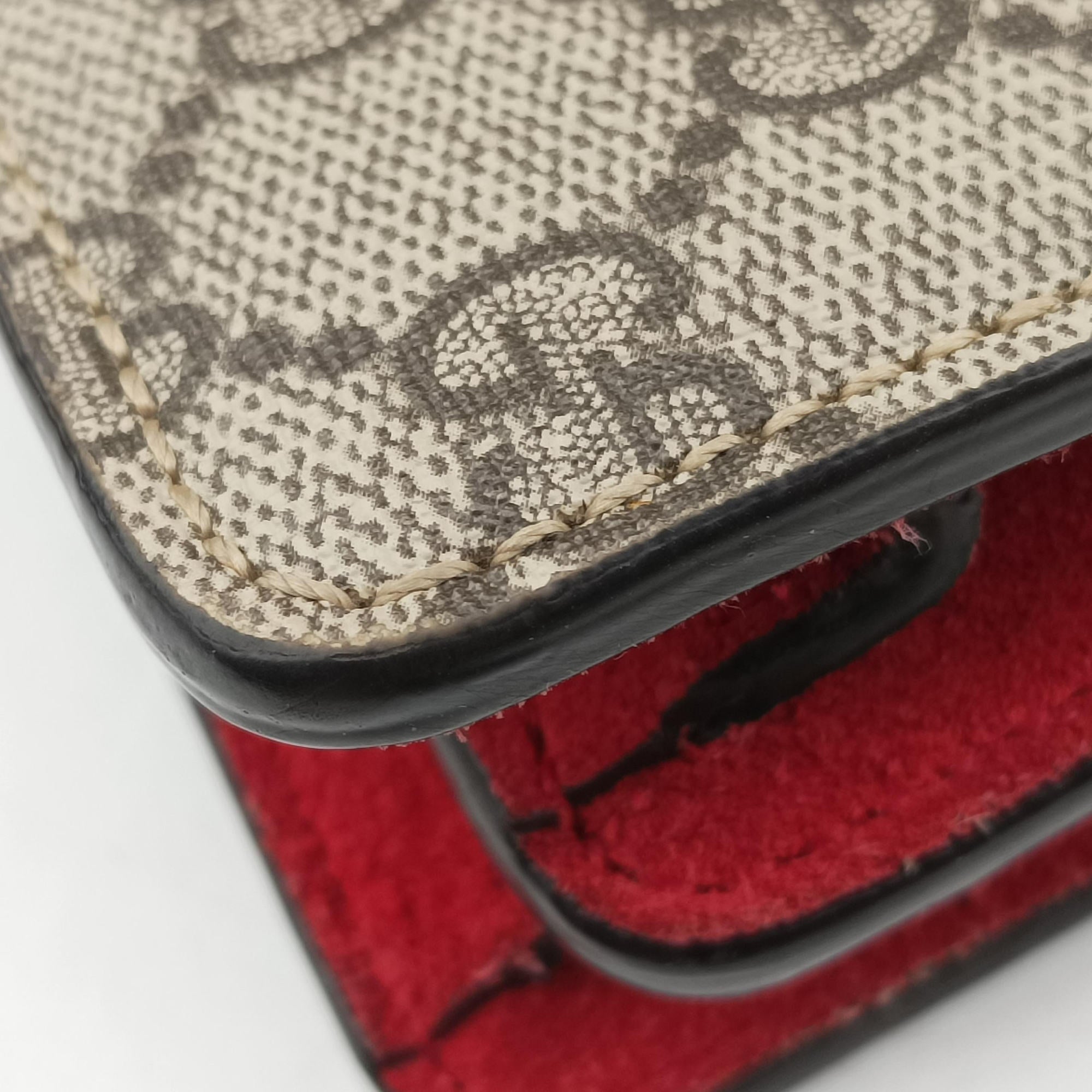 Vintage Gucci Dionysus beige×red PVC coated canvas×suede 400249 shoulderbag | stylenewstar