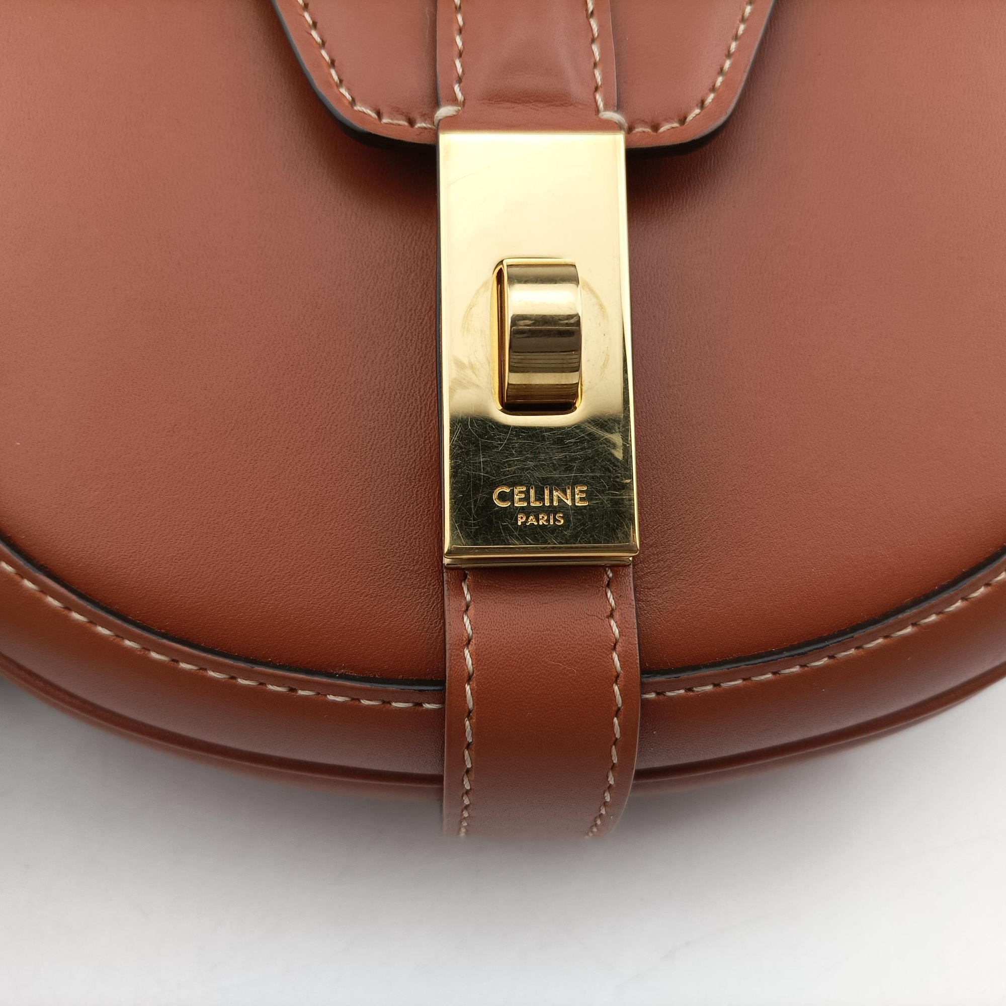 Pre-owned Celine Besace 16 Small Brown Leather W-SL-2 shoulderbag | stylenewstar