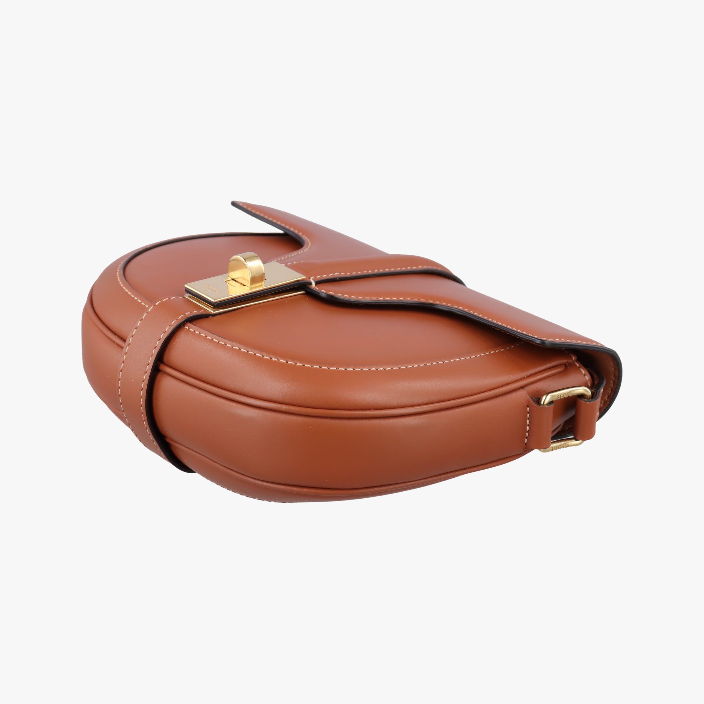 Pre-owned Celine Besace 16 Small Brown Leather W-SL-2 shoulderbag | stylenewstar