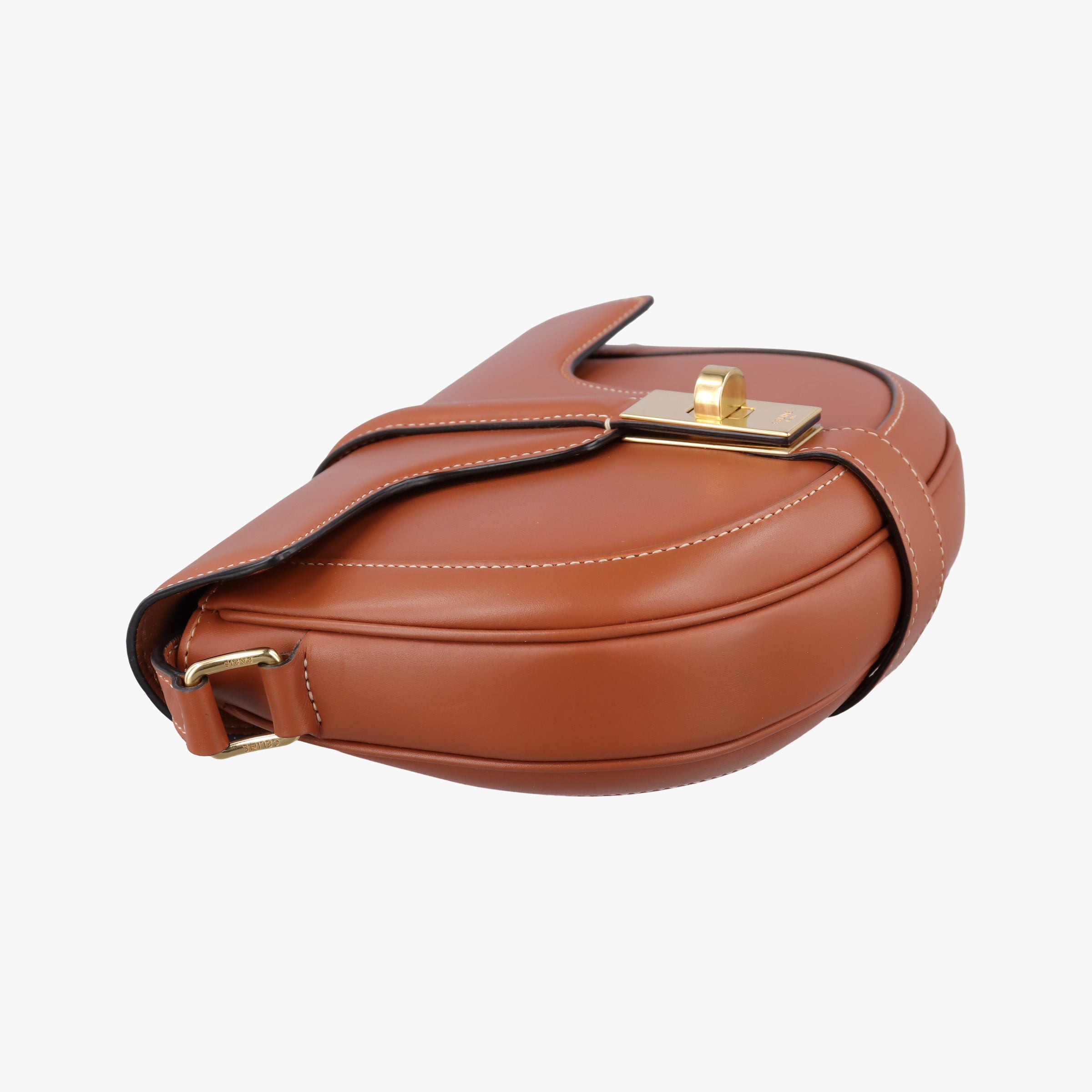 Pre-owned Celine Besace 16 Small Brown Leather W-SL-2 shoulderbag | stylenewstar