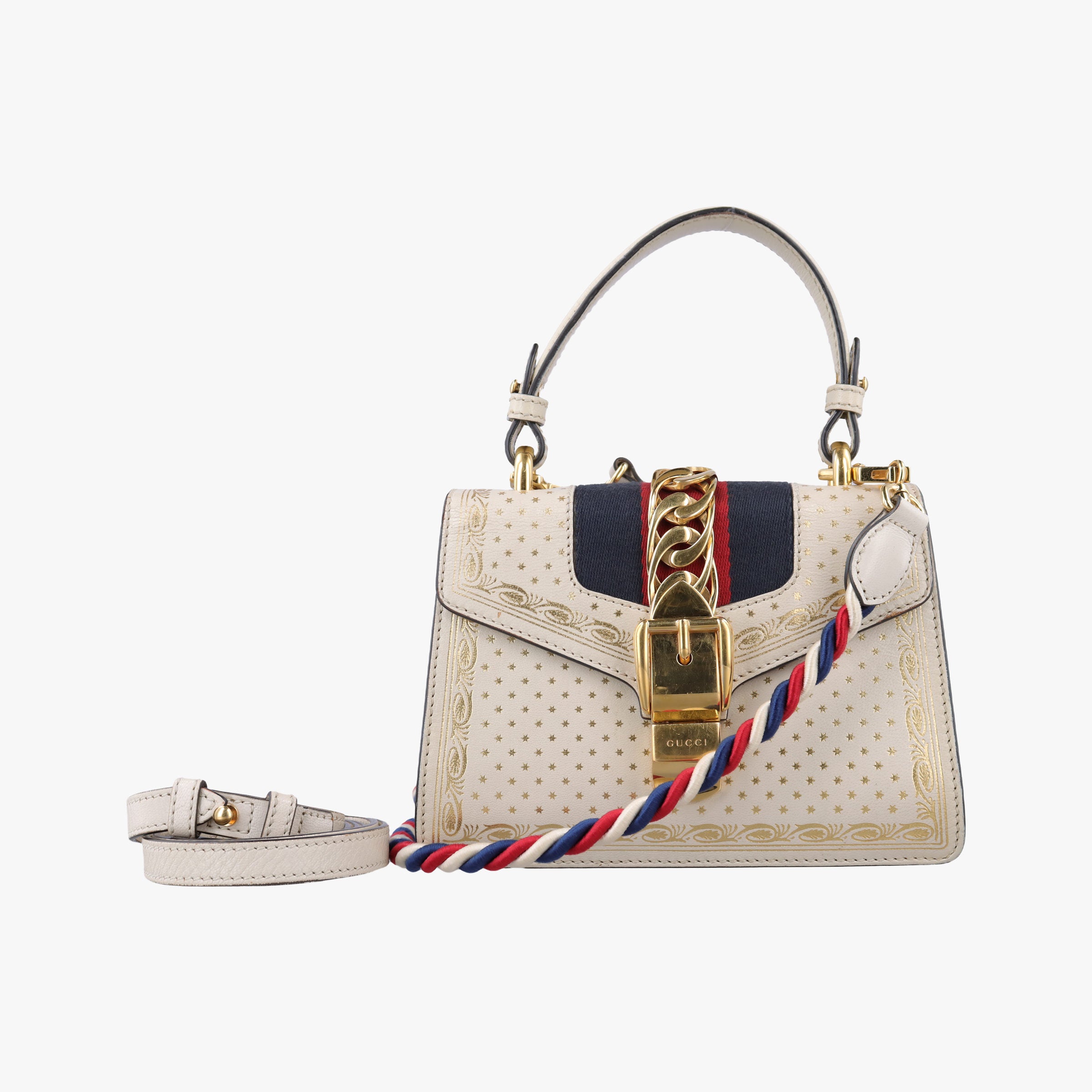 Pre-owned Gucci Sylvie White Leather 470270 shoulderbag | stylenewstar