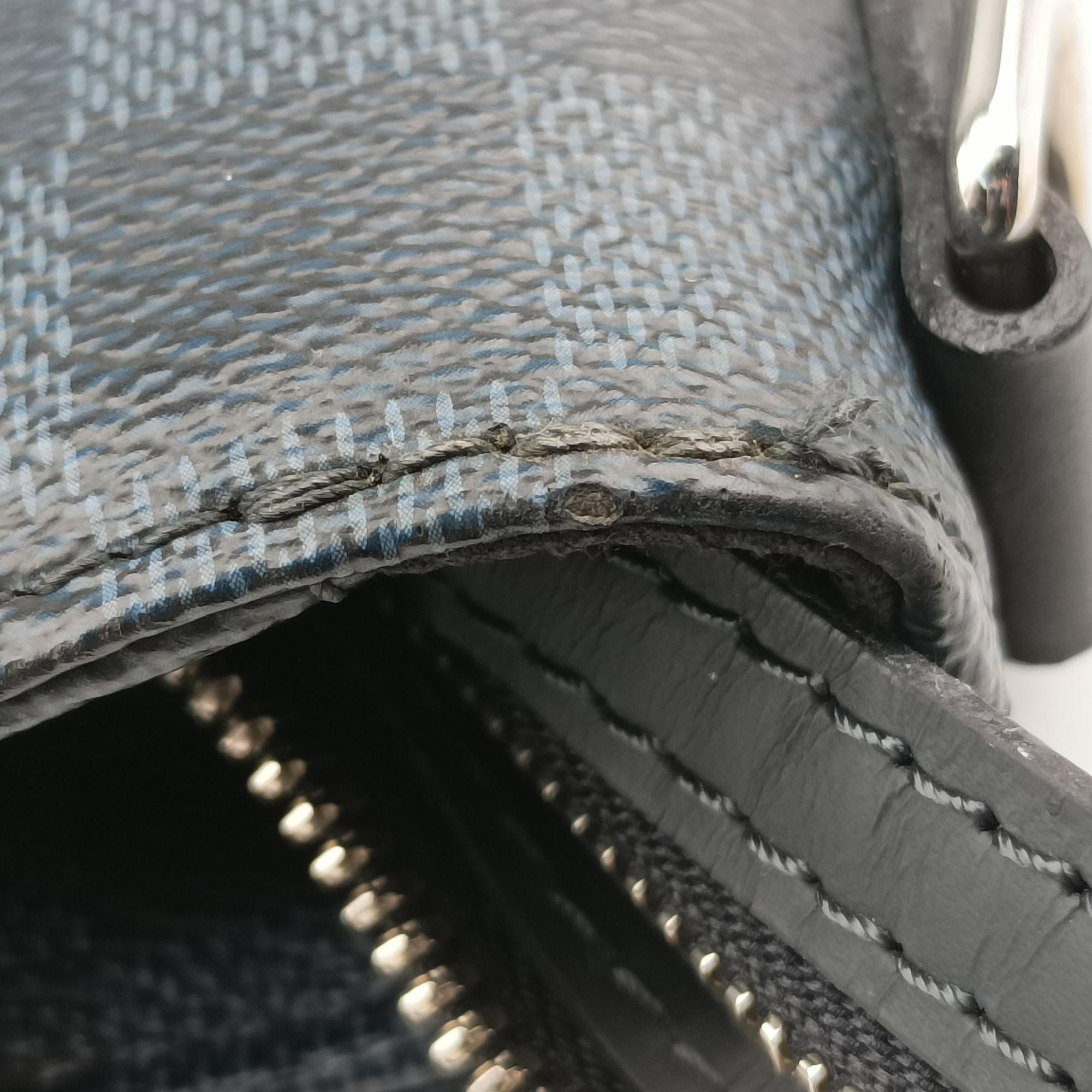 Pre-owned Louis Vuitton Cabas joule Noir Damier Cobalt N42223 handbag | stylenewstar