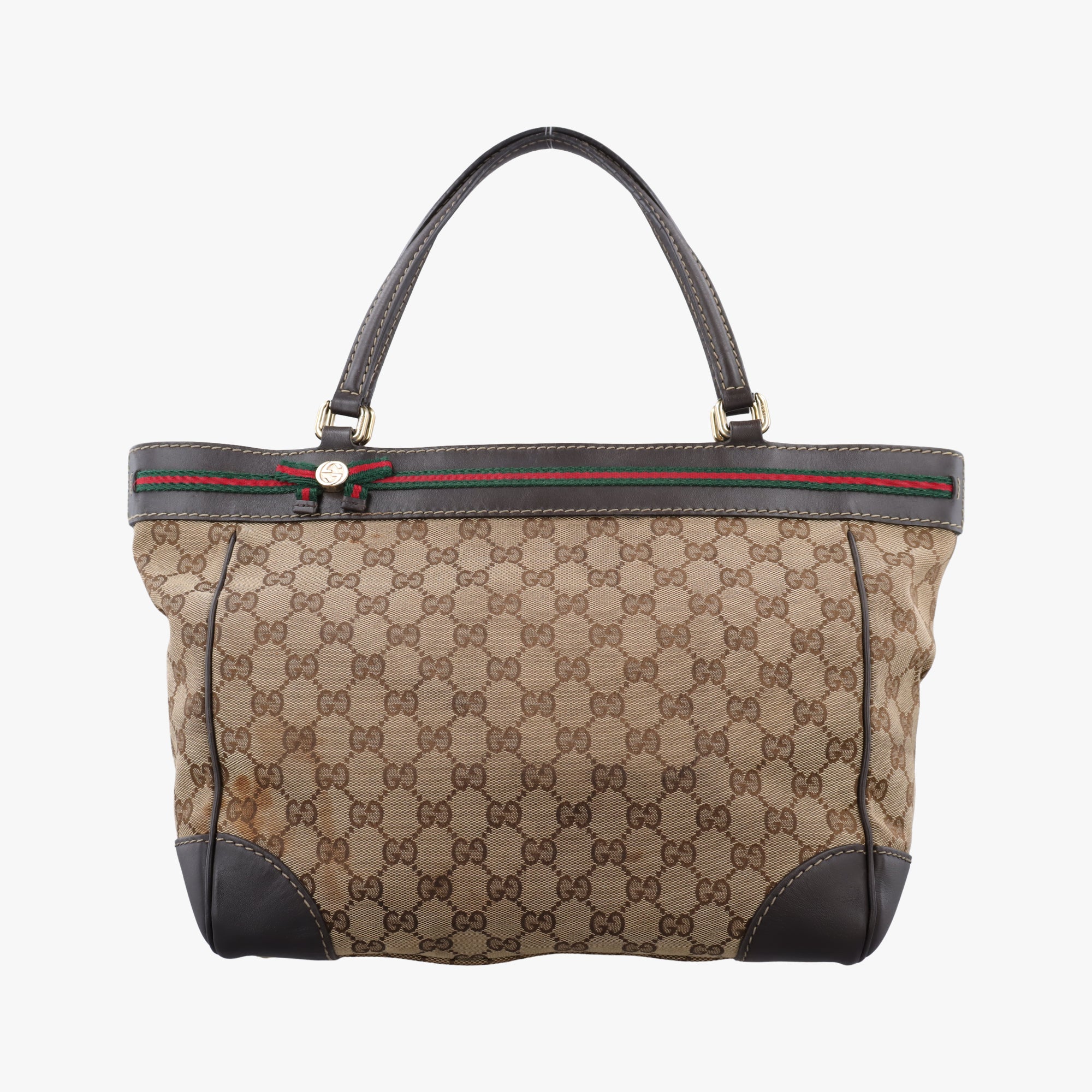 Pre-owned Gucci Mayfair Brown canvas 257061 handbag | stylenewstar
