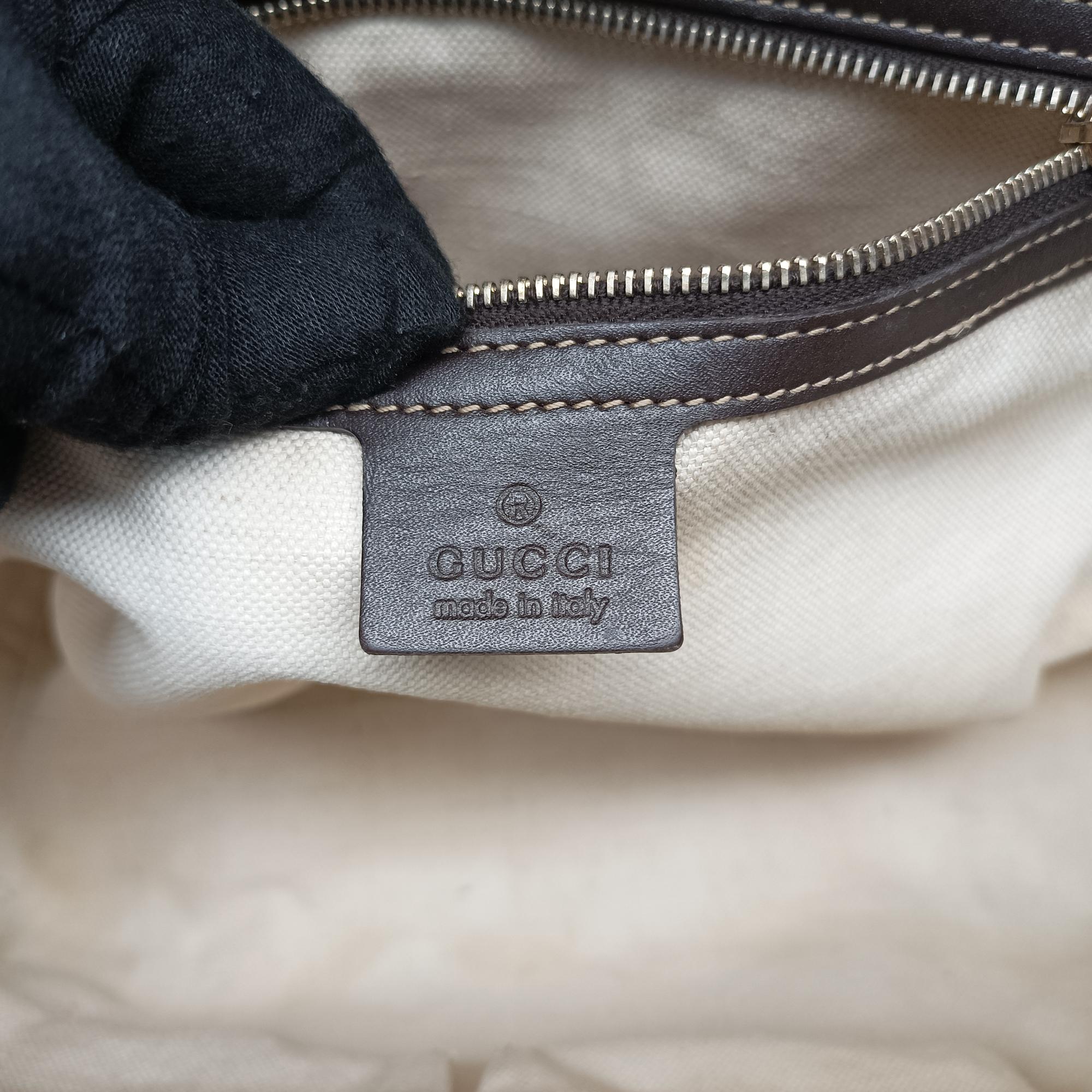 Pre-owned Gucci Mayfair Brown canvas 257061 handbag | stylenewstar