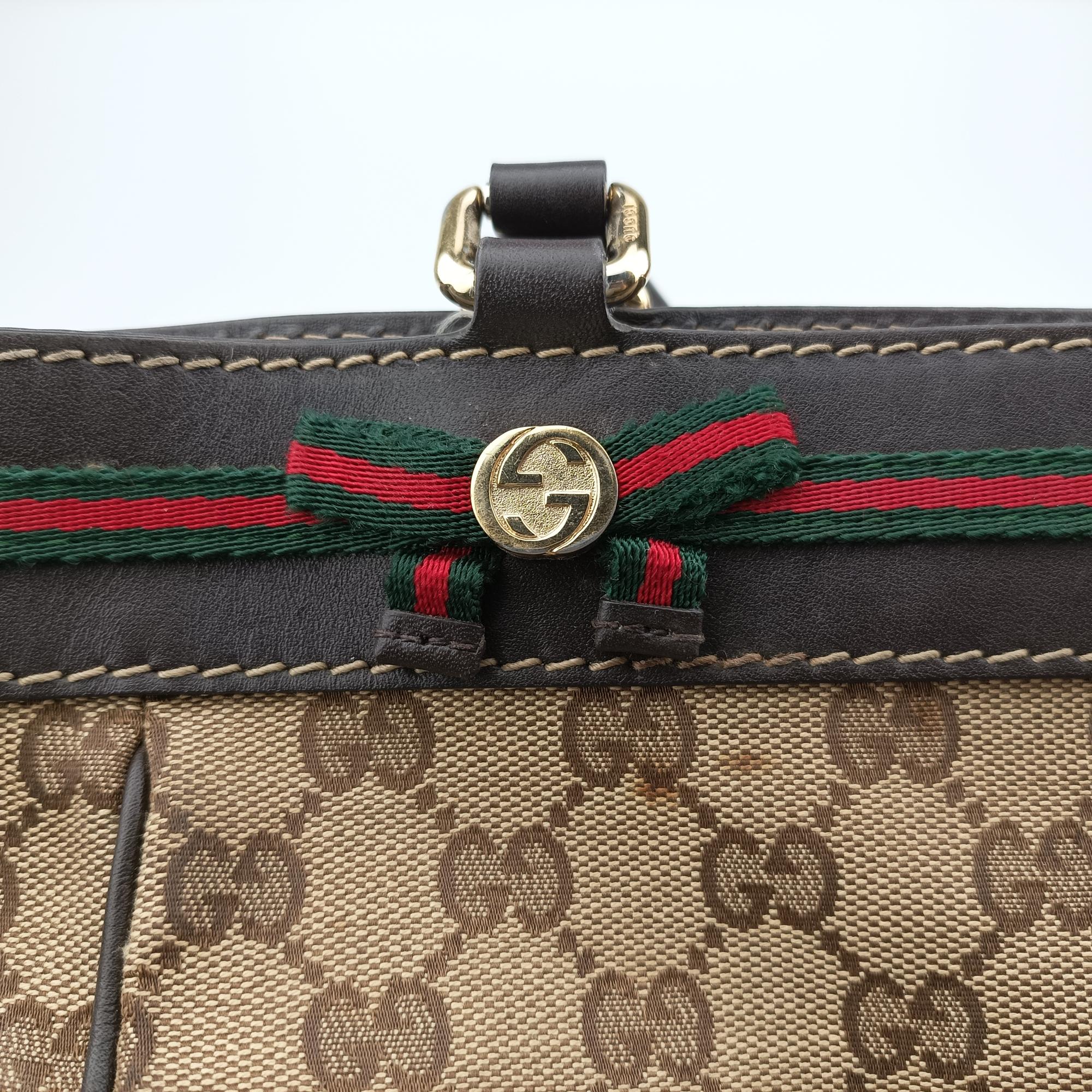 Pre-owned Gucci Mayfair Brown canvas 257061 handbag | stylenewstar