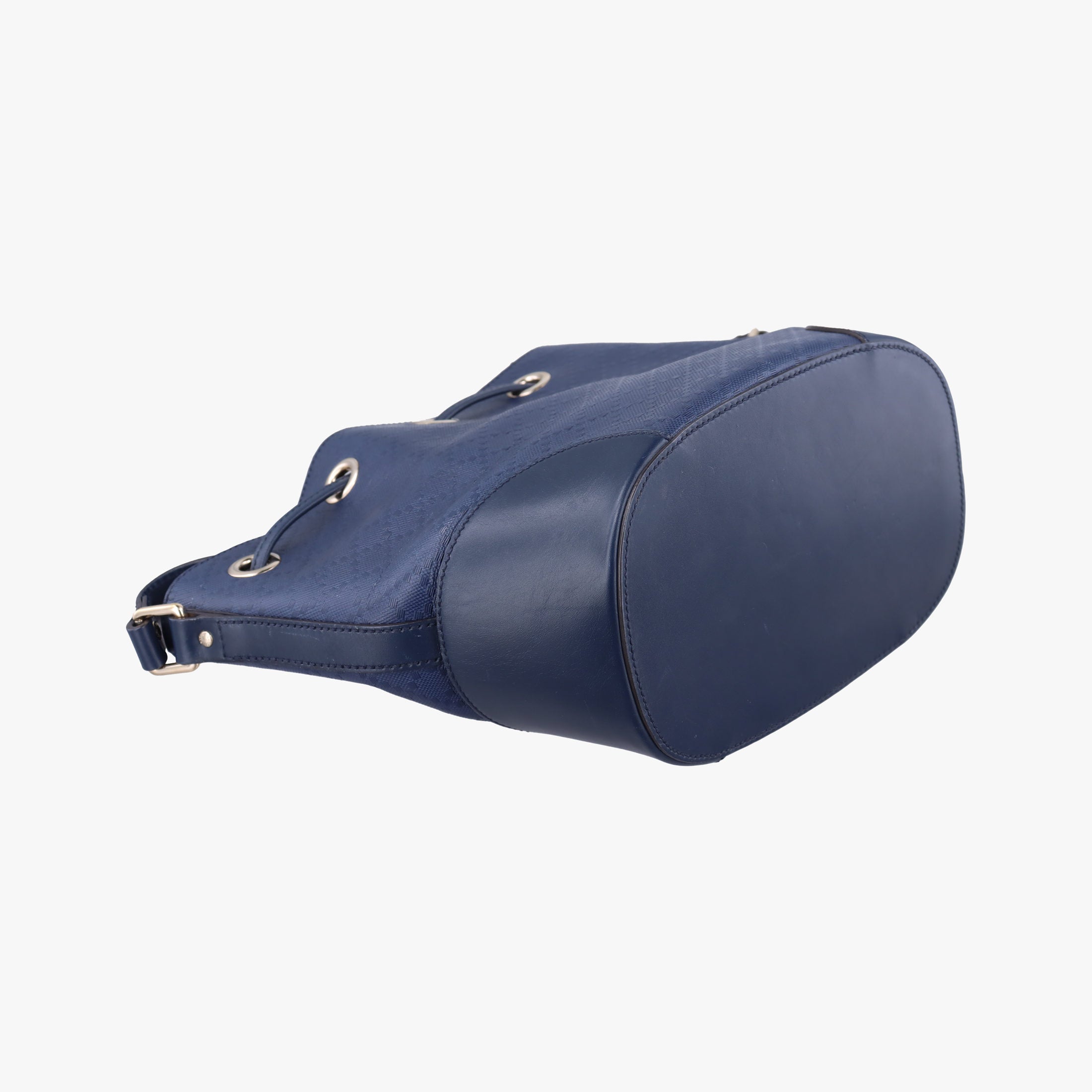 Pre-owned Gucci Bright Diamante Bucket Blue Leather 354229 shoulderbag | stylenewstar