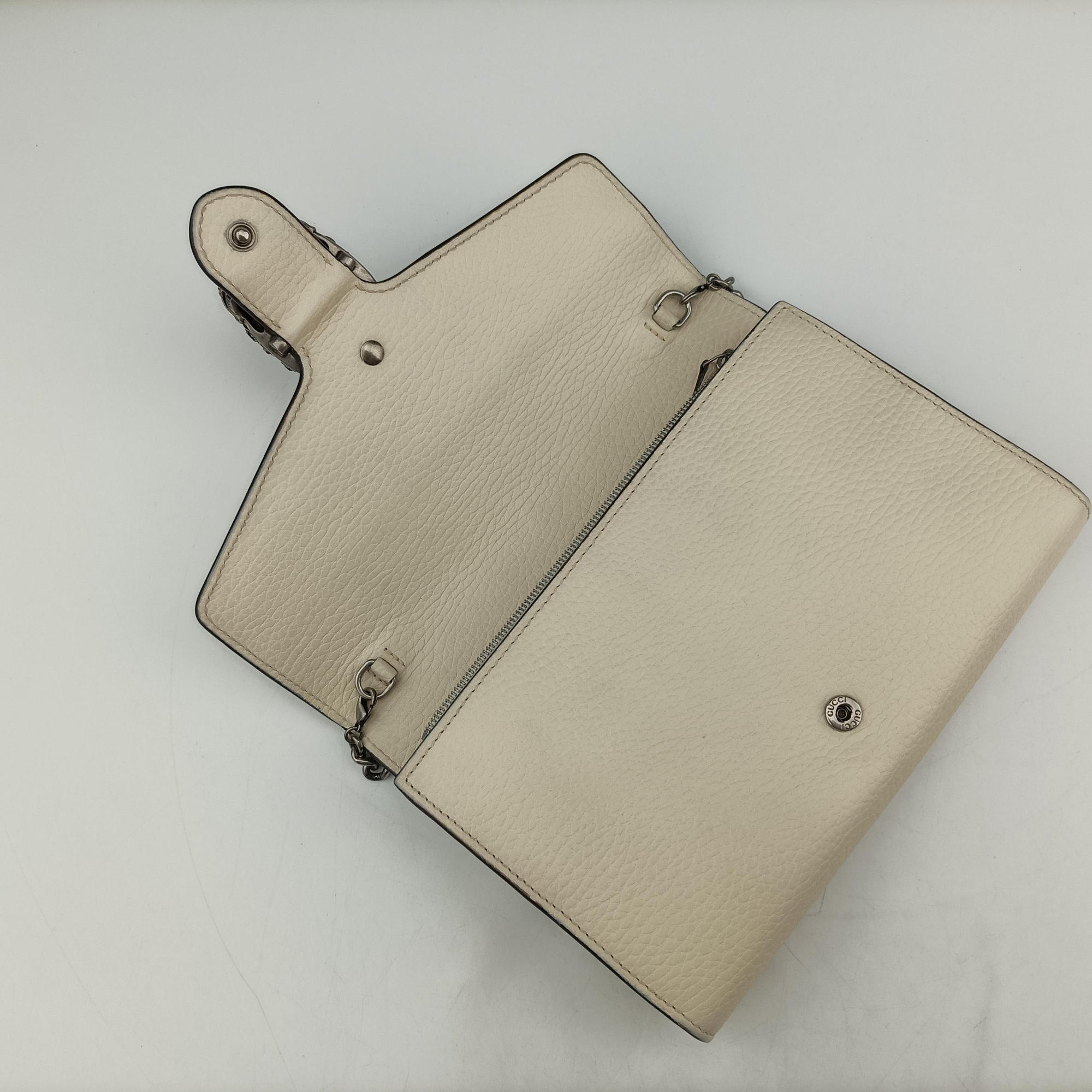 Pre-owned Gucci Dionysus White Leather 401231 shoulderbag | stylenewstar