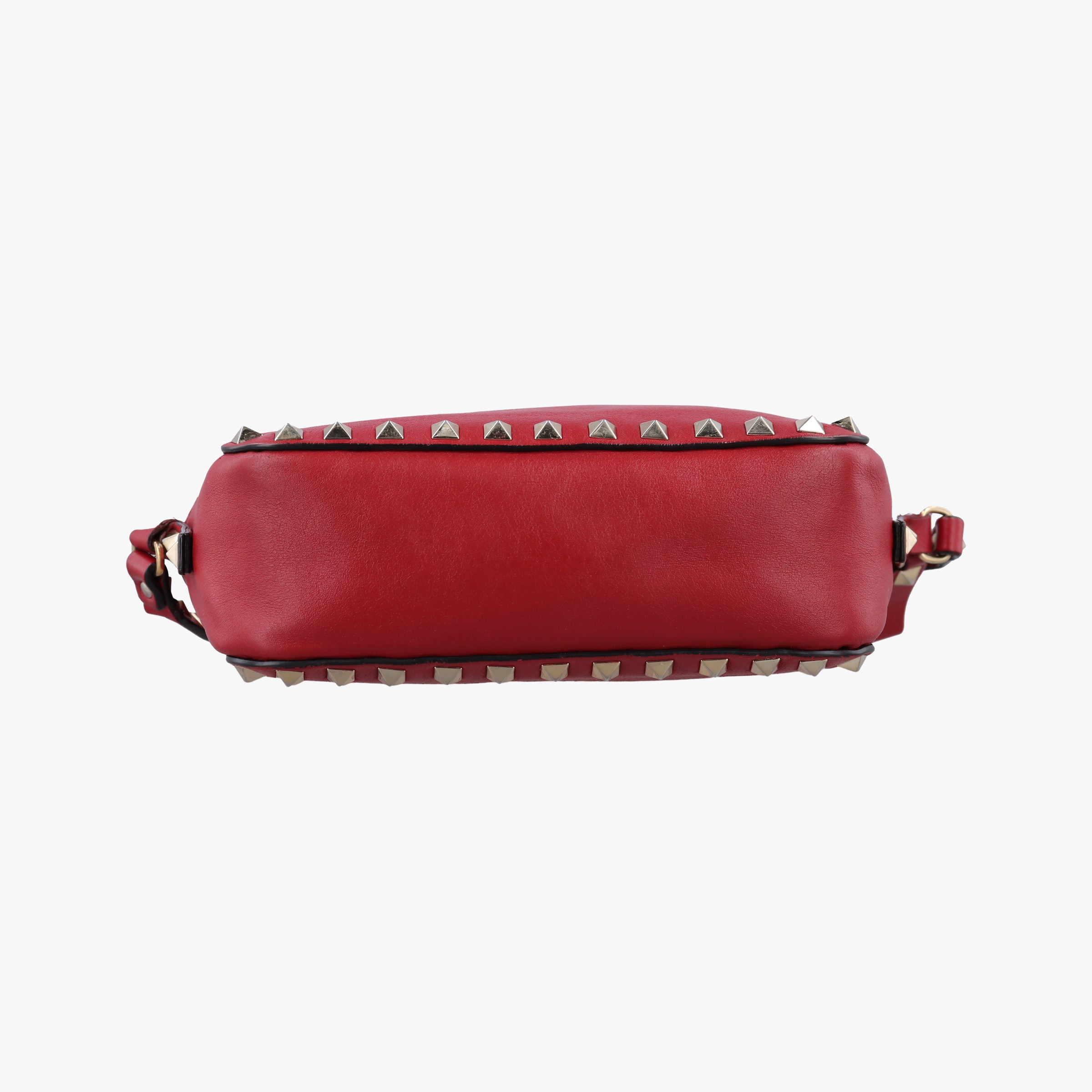 Pre-owned Valentino Rockstud Red Leather  shoulderbag | stylenewstar