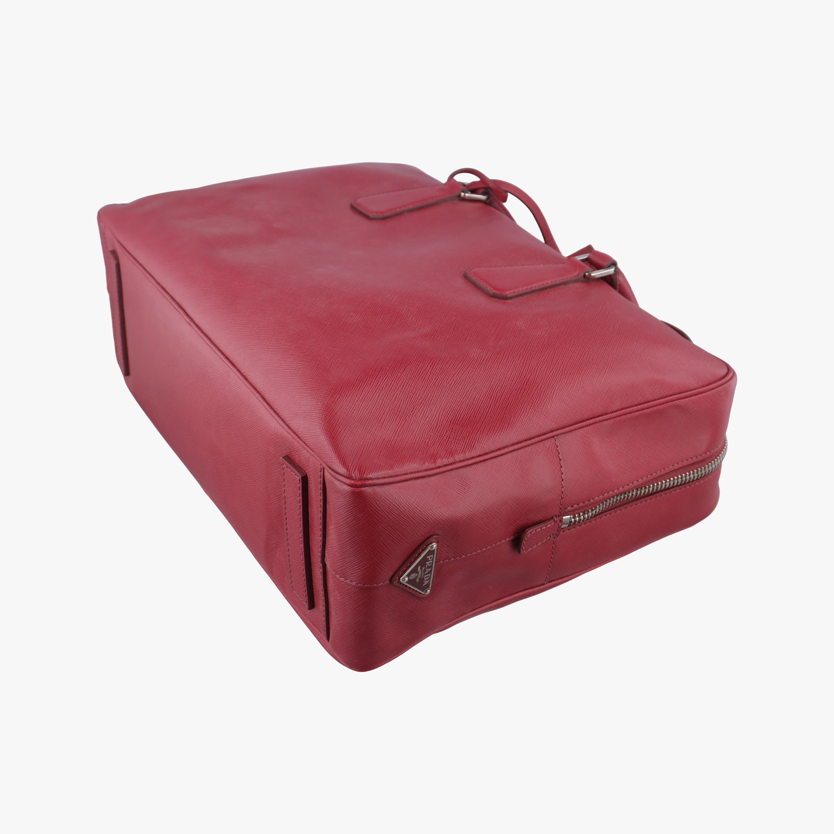Vintage Prada Classic Laptop briefcase Red SAFFIANO Leather 2VE363 handbag | stylenewstar