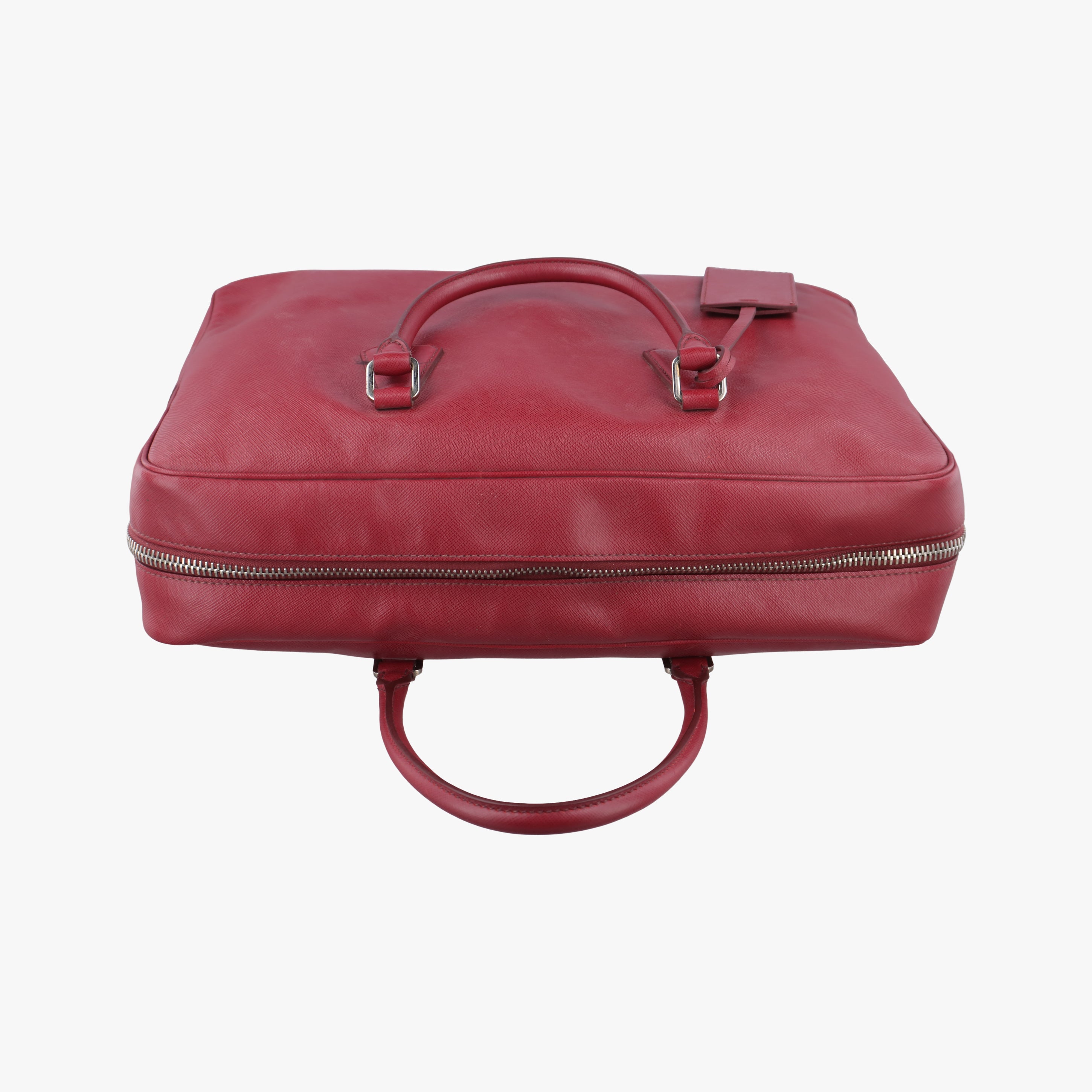 Vintage Prada Classic Laptop briefcase Red SAFFIANO Leather 2VE363 handbag | stylenewstar