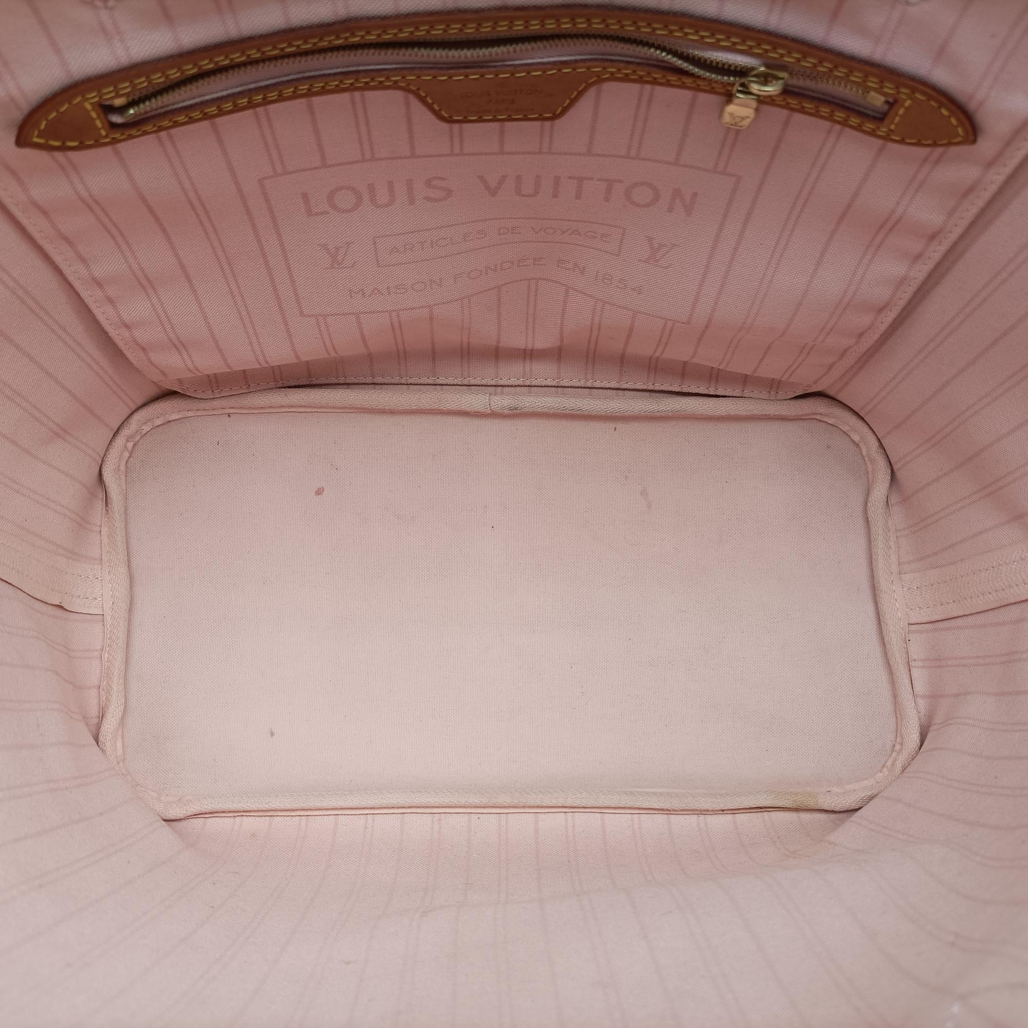 Secondhand Louis Vuitton NEVERFULL MM Azur Damier Canvas N51107 shoulderbag | stylenewstar