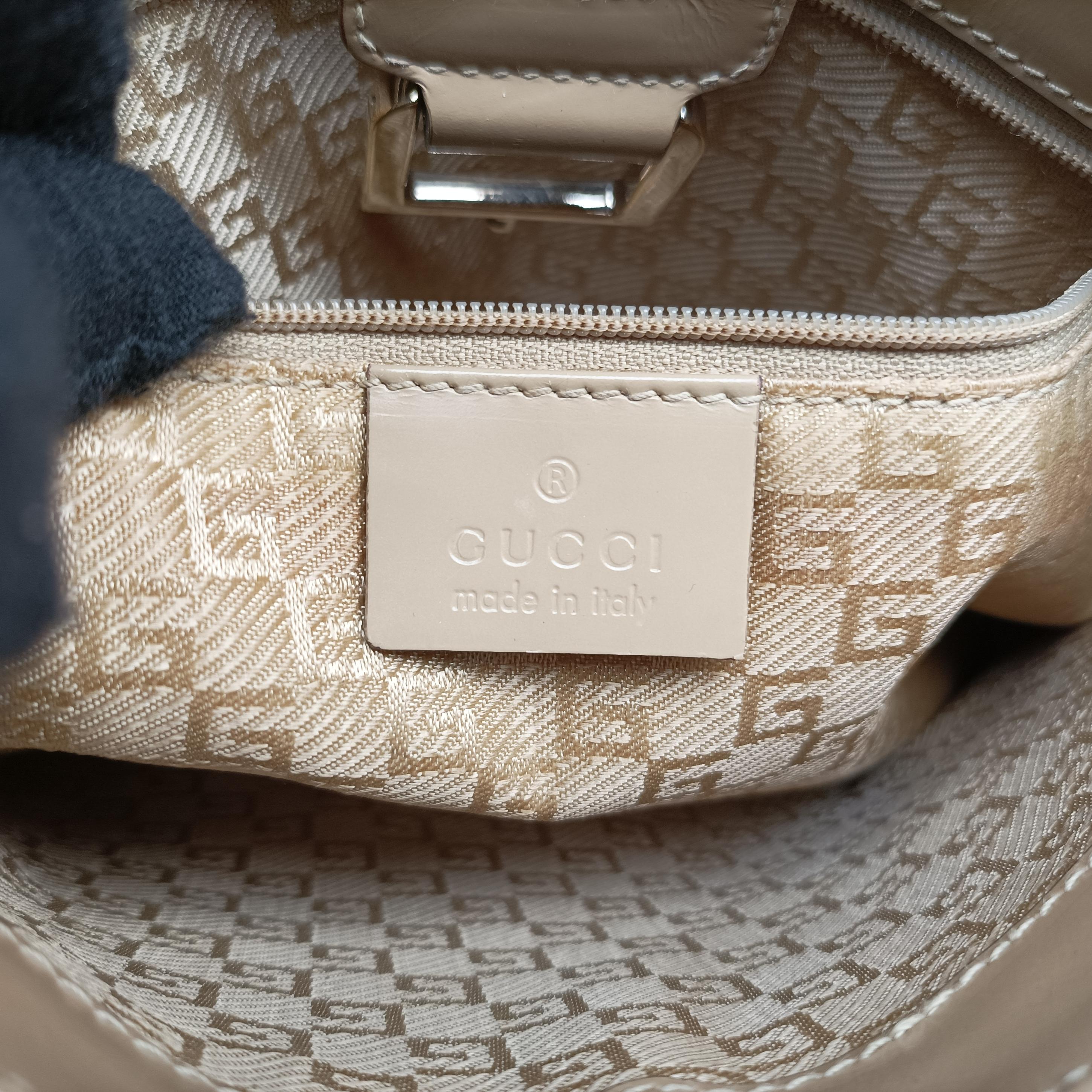 Pre-owned Gucci Jackie beige Leather 001.41 handbag | stylenewstar