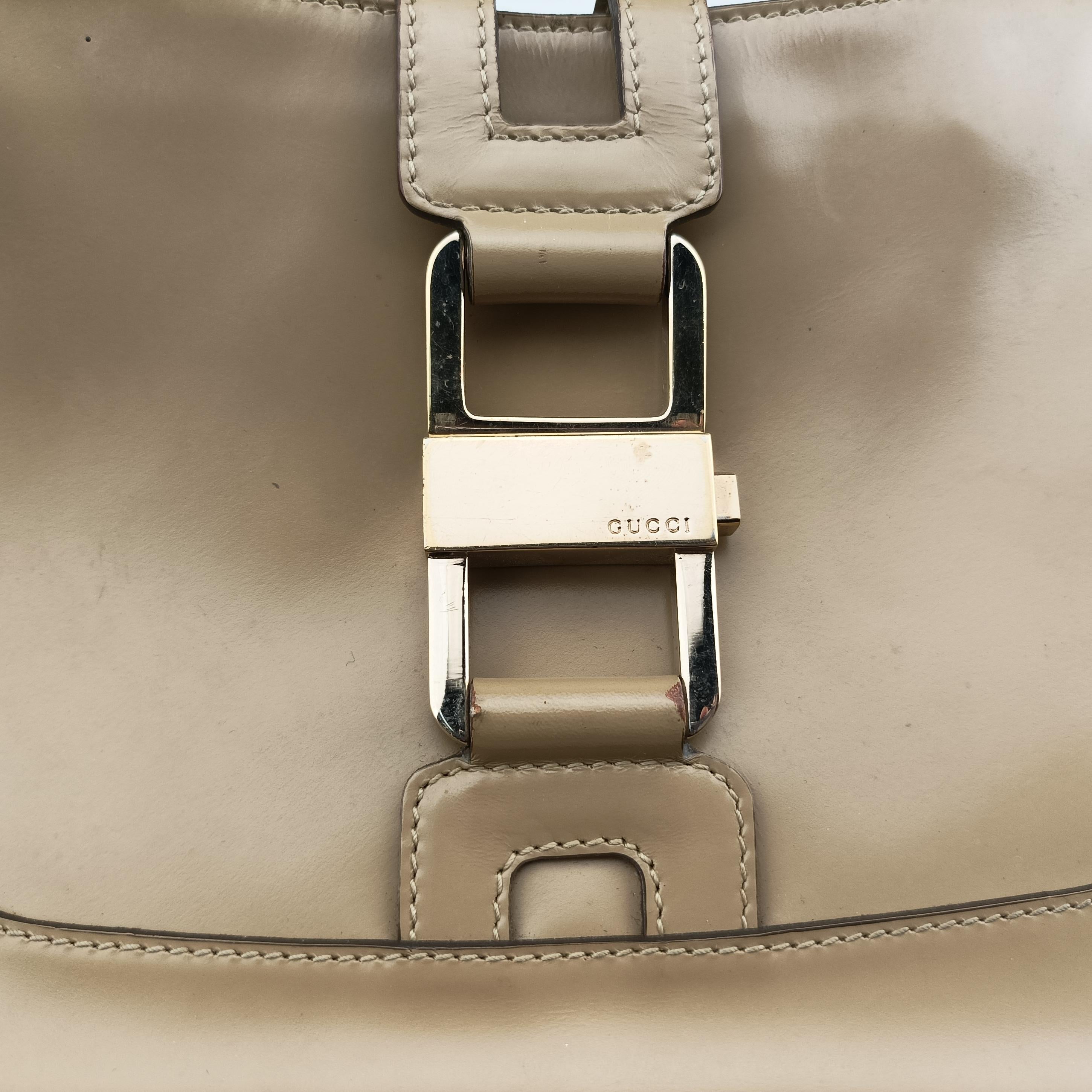 Pre-owned Gucci Jackie beige Leather 001.41 handbag | stylenewstar