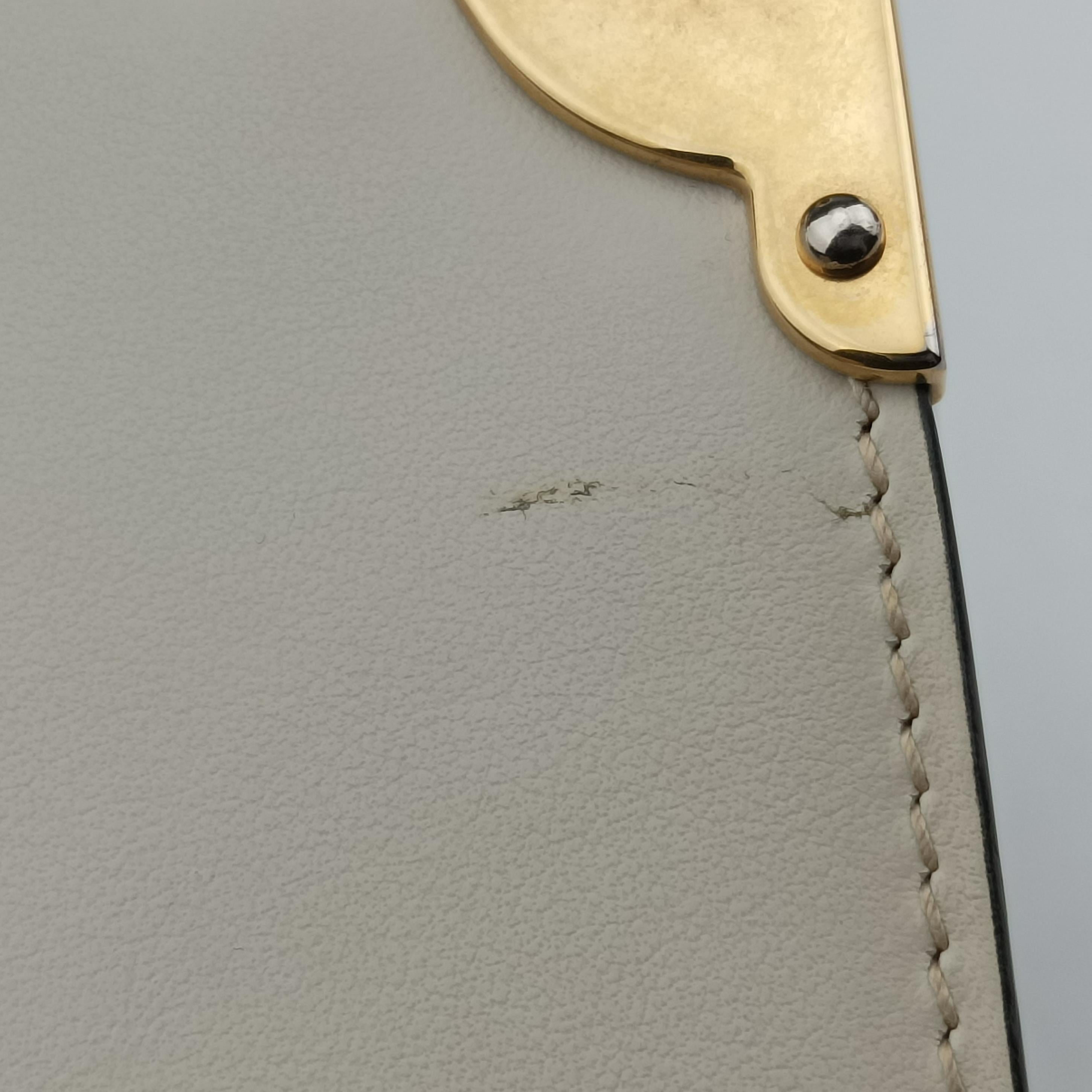 Pre-owned Prada Astrology Cahier White×Black Saffiano leather×Leather  shoulderbag | stylenewstar