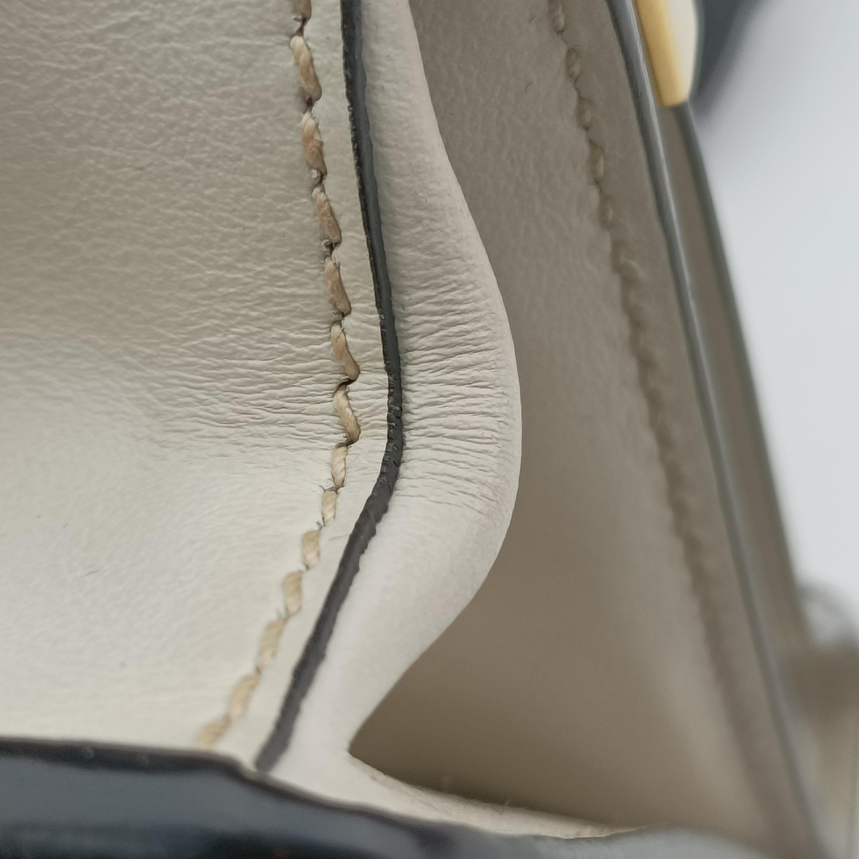Pre-owned Prada Astrology Cahier White×Black Saffiano leather×Leather  shoulderbag | stylenewstar
