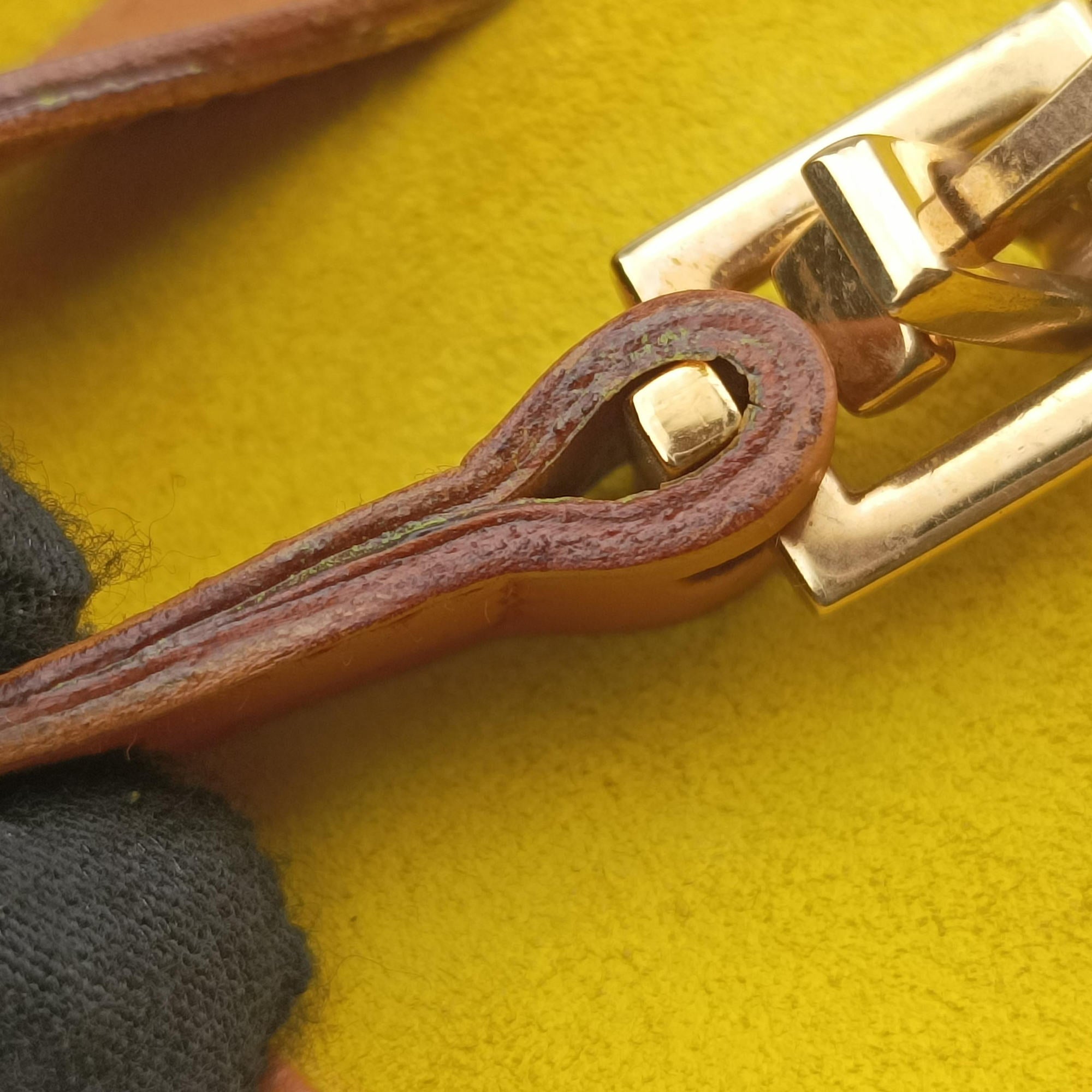 Pre-owned Gucci Bamboo Jackie Yellow Suede×Leather 001.40 handbag | stylenewstar
