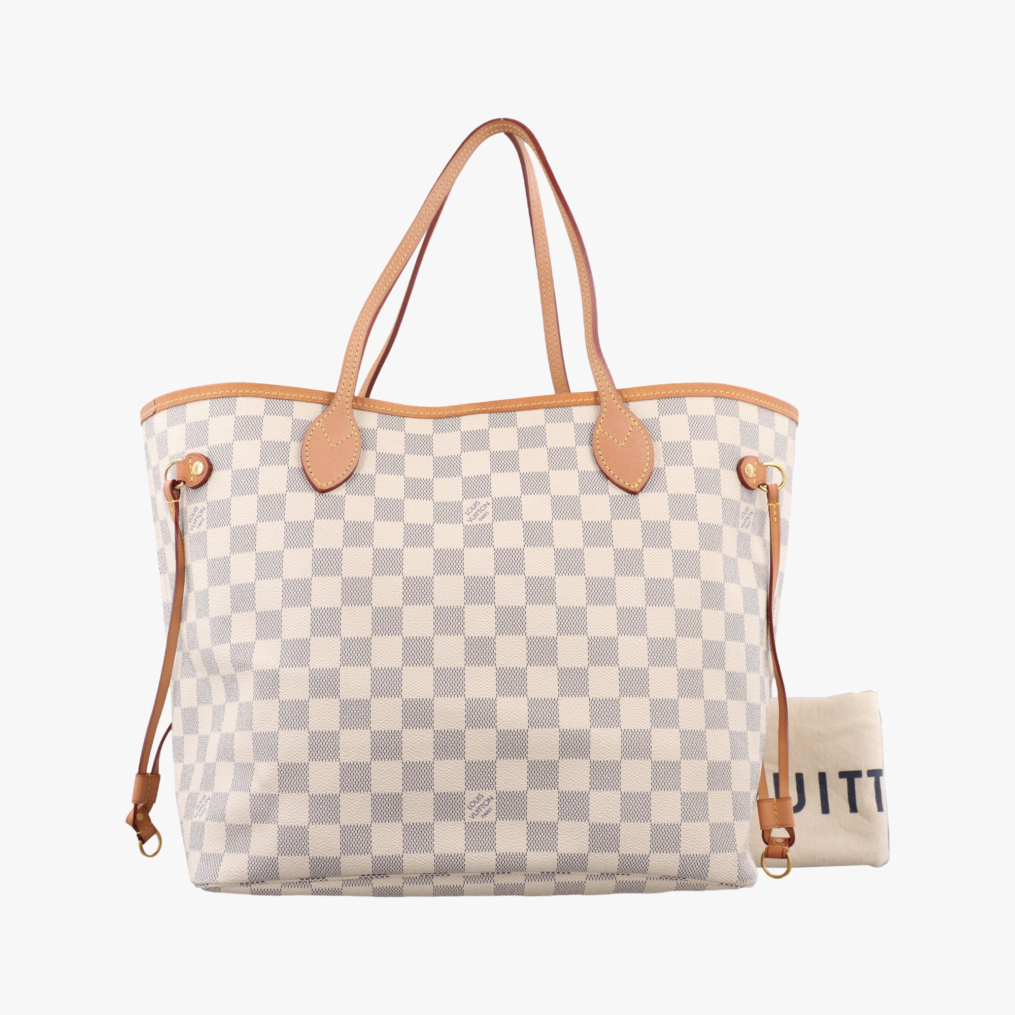 Pre-owned Louis Vuitton NEVERFULL MM AZUR Damier Canvas N51107 shoulderbag | stylenewstar