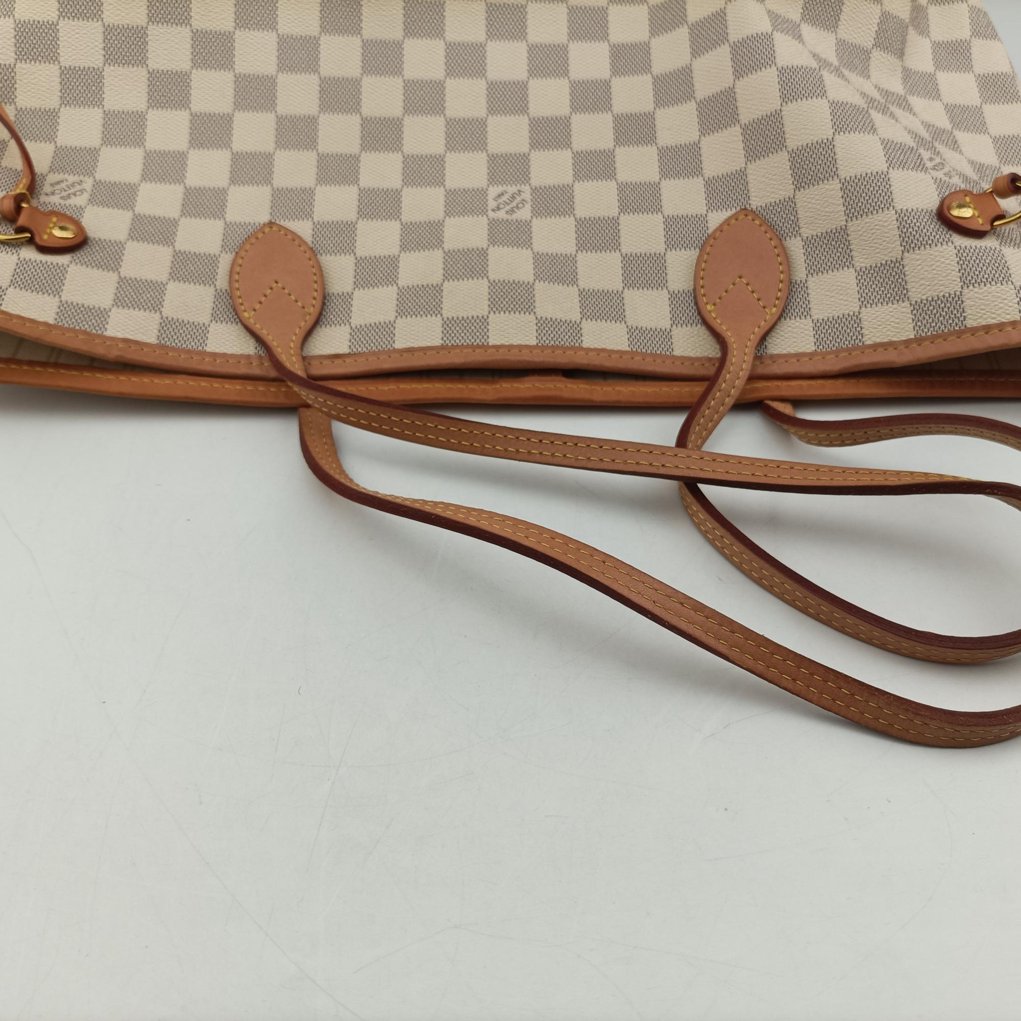 Pre-owned Louis Vuitton NEVERFULL MM AZUR Damier Canvas N51107 shoulderbag | stylenewstar