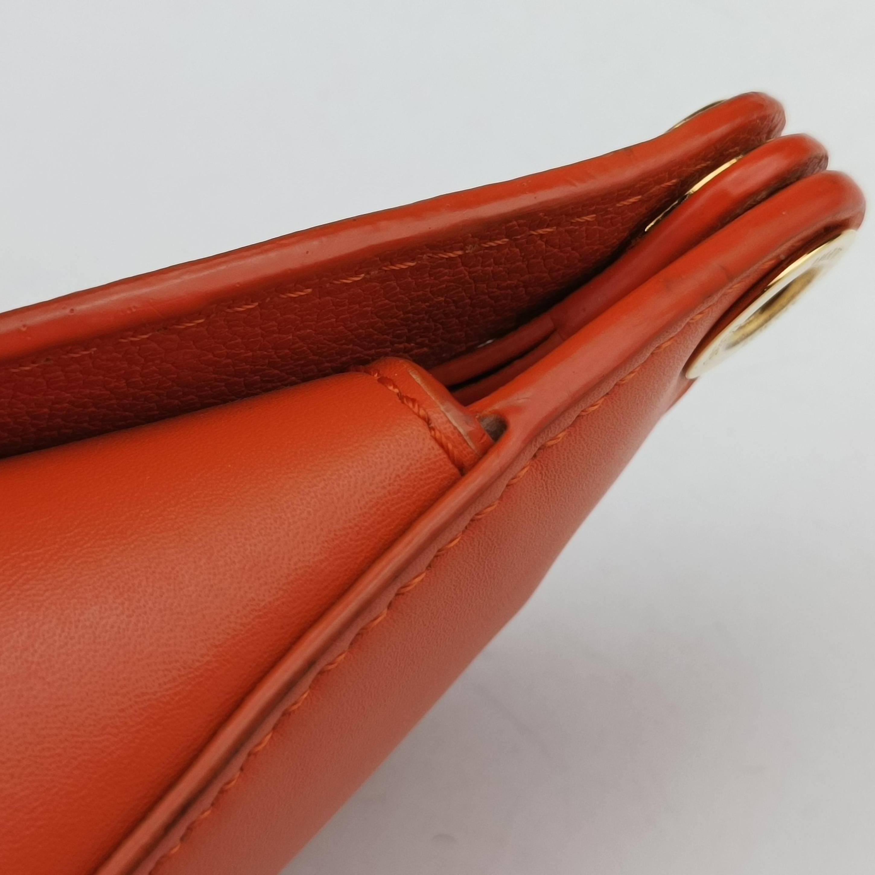 Vintage Loewe Luna Orange leather A923PM1X01 shoulderbag | stylenewstar