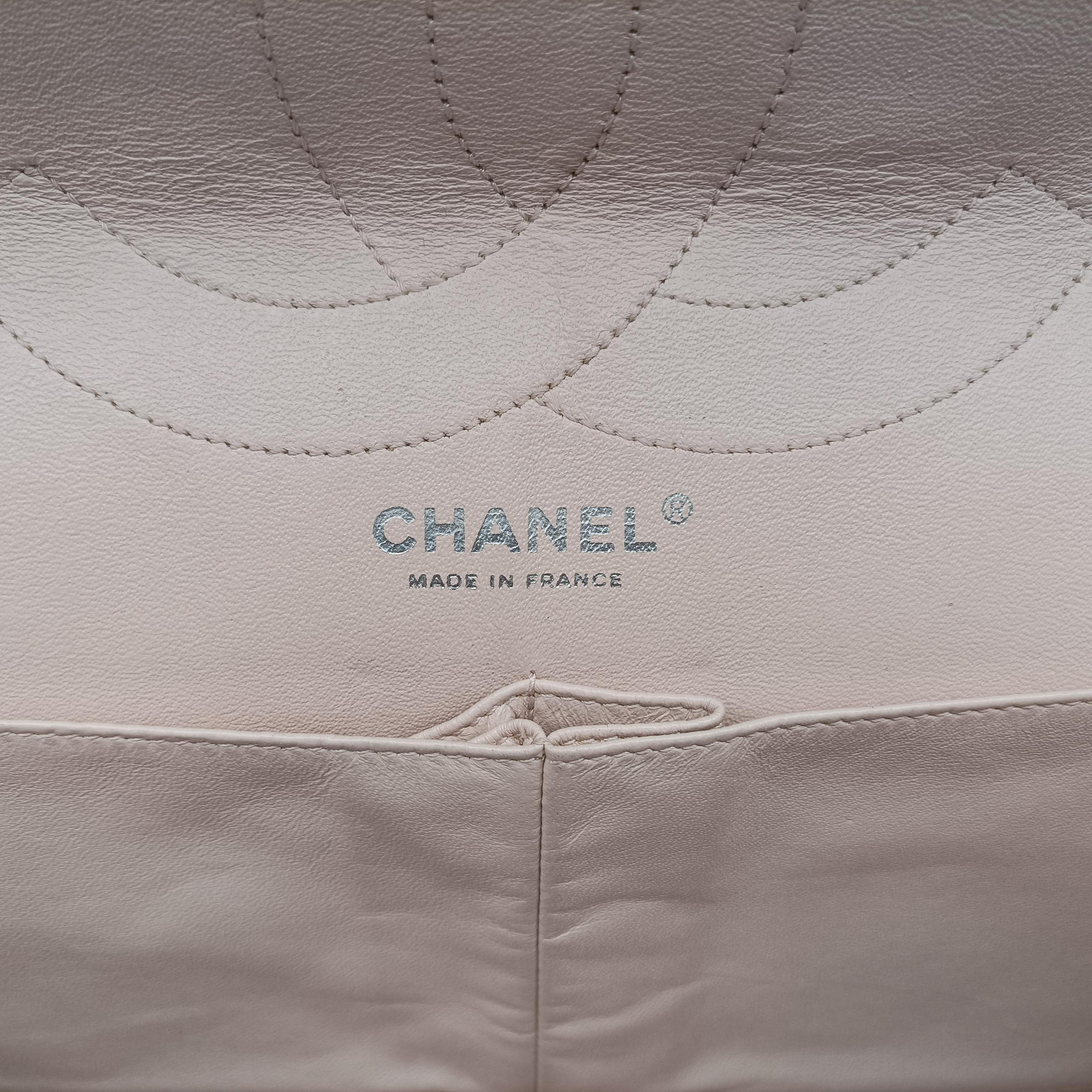 Pre-owned Chanel 2.55 double flap Matelasse Pink×Beige lambskin A37590 shoulderbag | stylenewstar