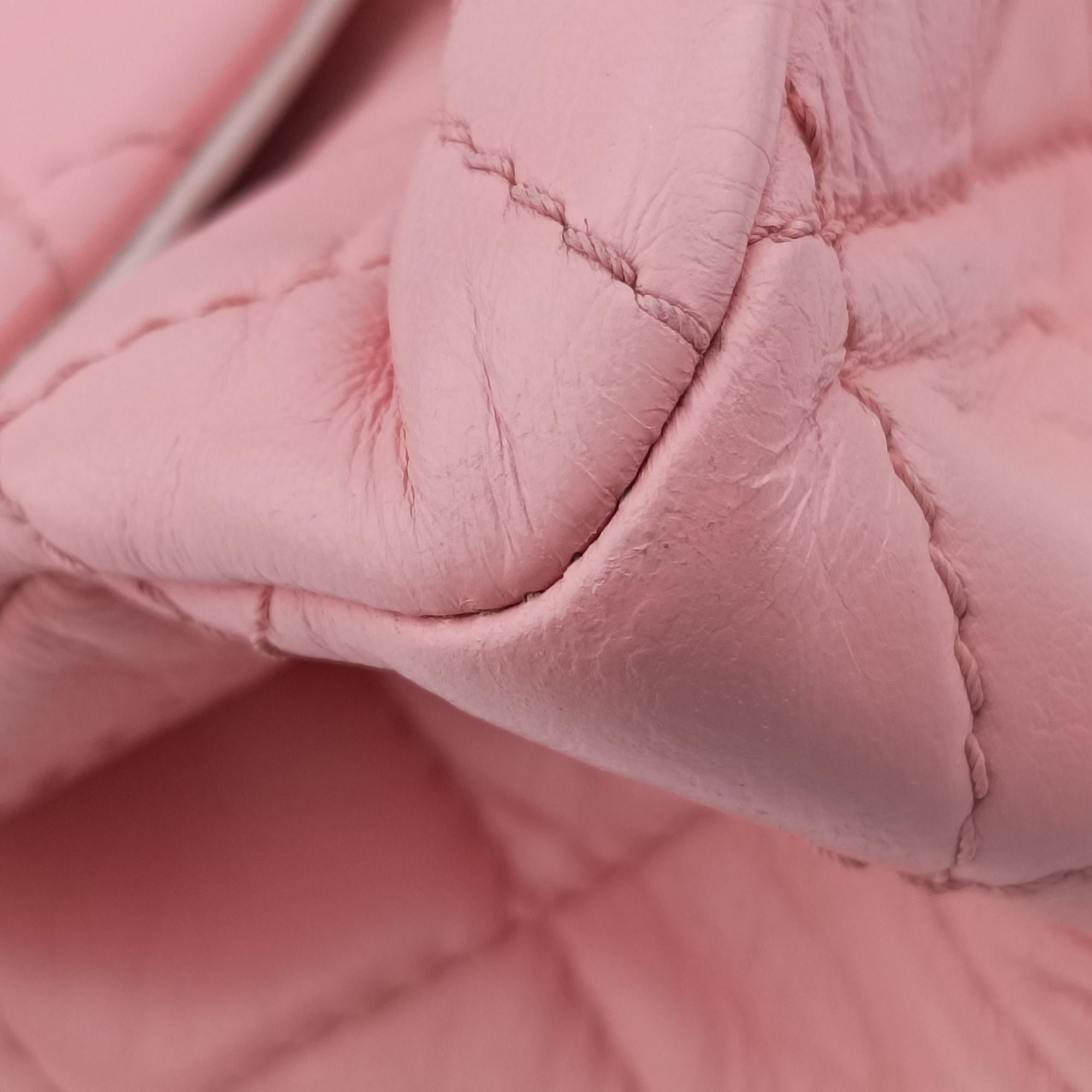 Pre-owned Chanel 2.55 double flap Matelasse Pink×Beige lambskin A37590 shoulderbag | stylenewstar