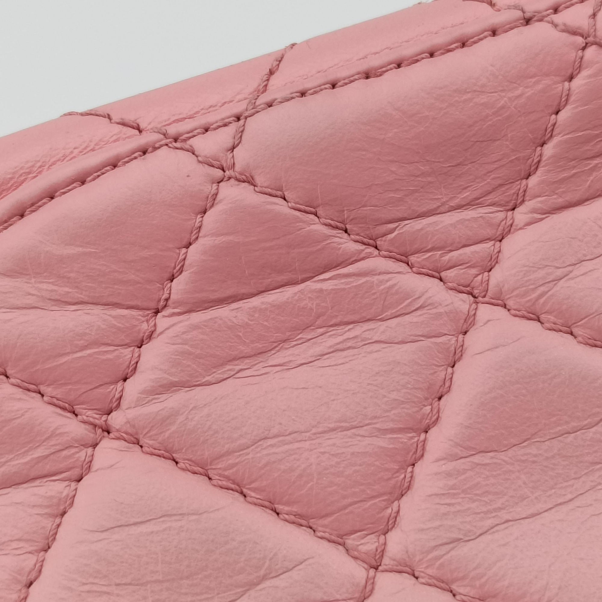 Pre-owned Chanel 2.55 double flap Matelasse Pink×Beige lambskin A37590 shoulderbag | stylenewstar