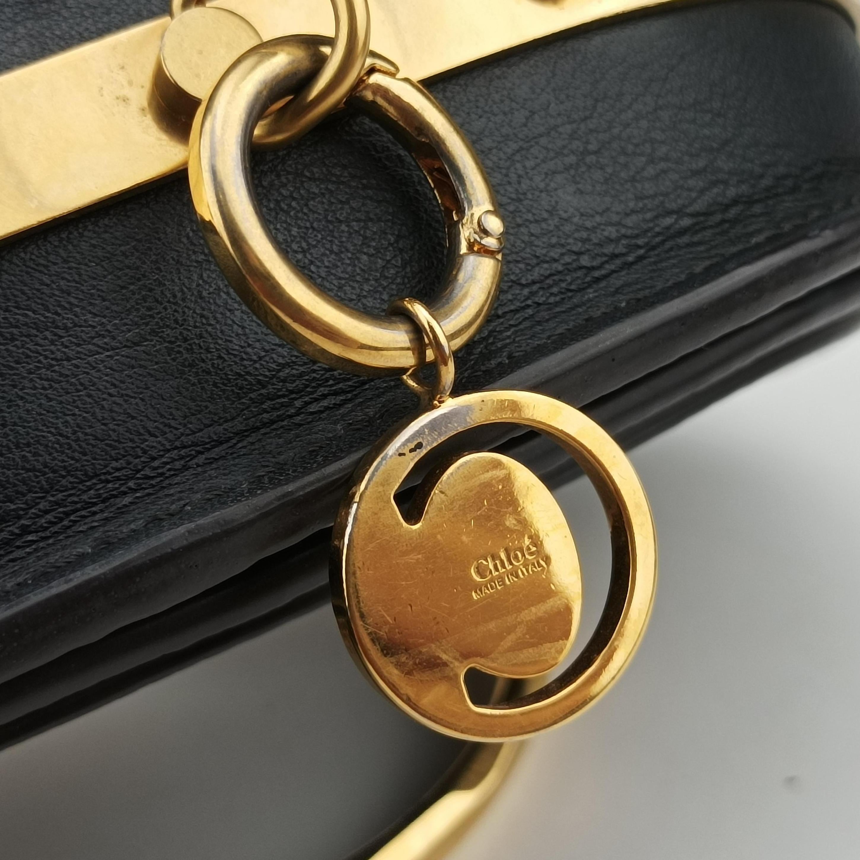 Vintage Chloe Nile Minaudiere Black Leather  shoulderbag | stylenewstar