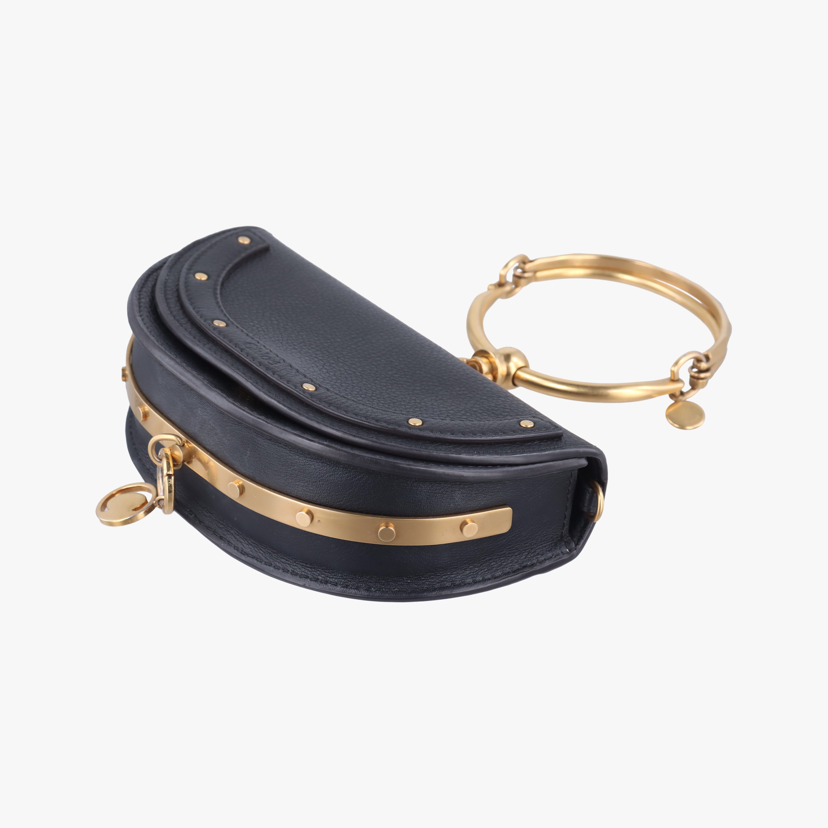 Vintage Chloe Nile Minaudiere Black Leather  shoulderbag | stylenewstar