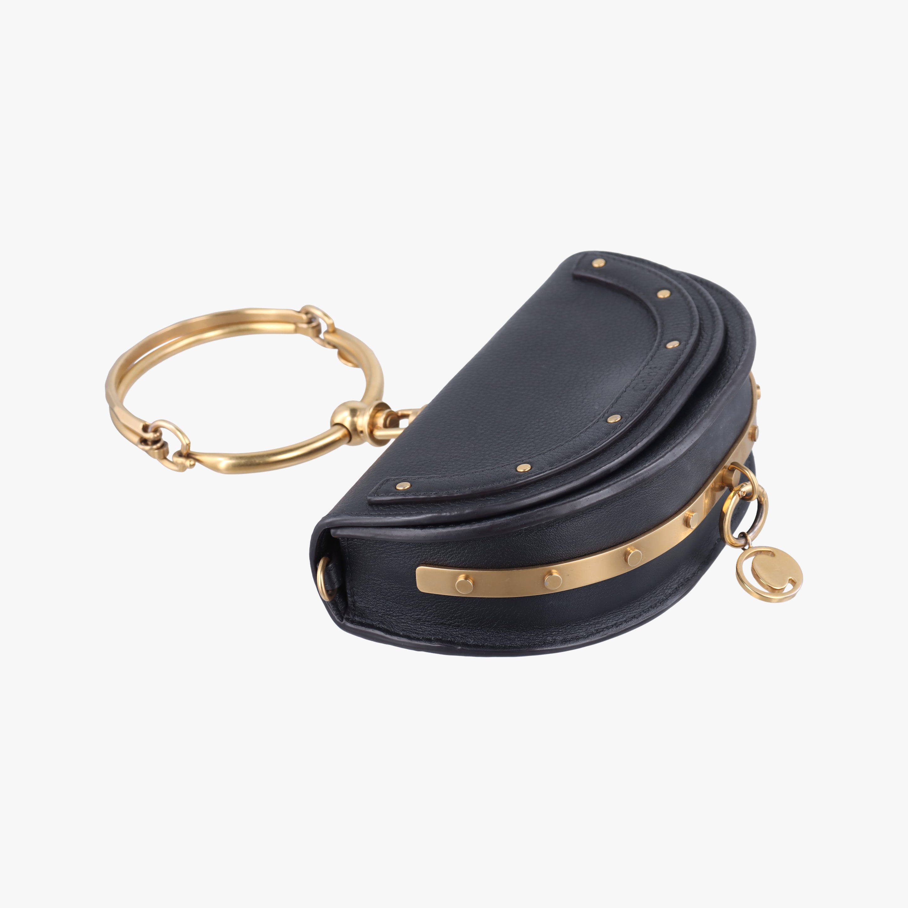 Vintage Chloe Nile Minaudiere Black Leather  shoulderbag | stylenewstar