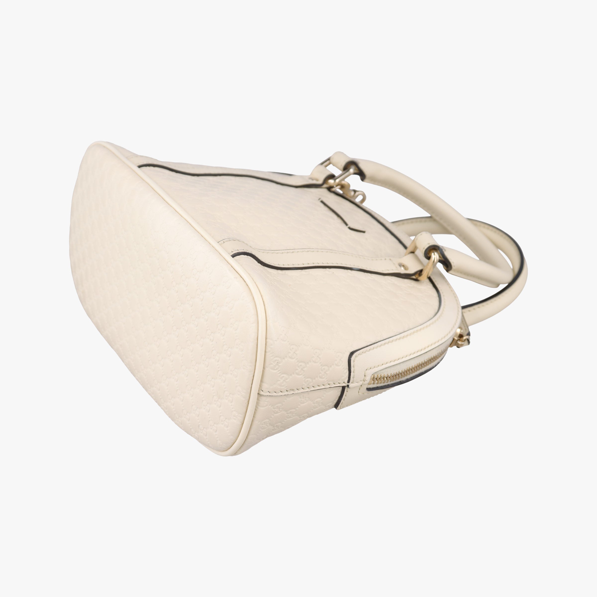 Pre-owned Gucci Microguccissima White Leather 449654 shoulderbag | stylenewstar
