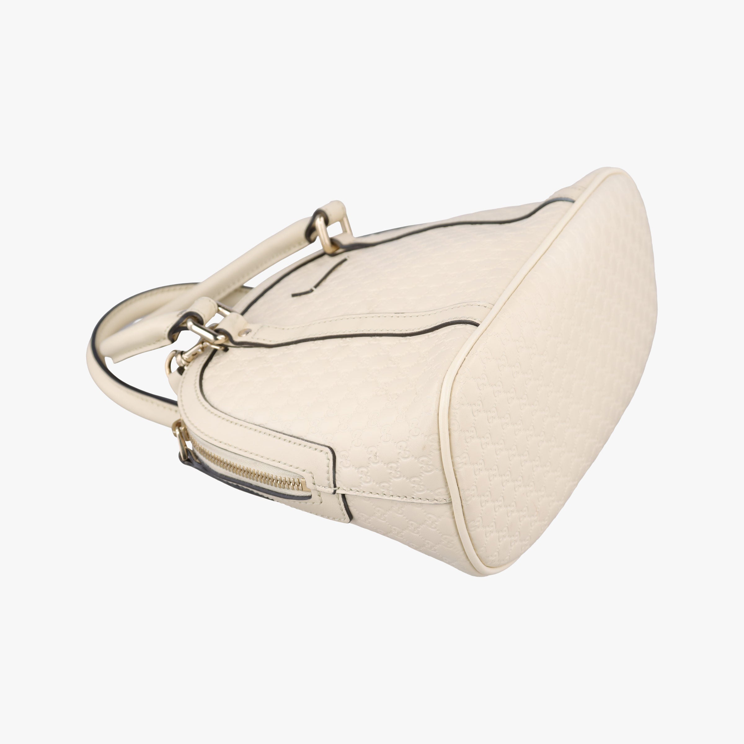 Pre-owned Gucci Microguccissima White Leather 449654 shoulderbag | stylenewstar